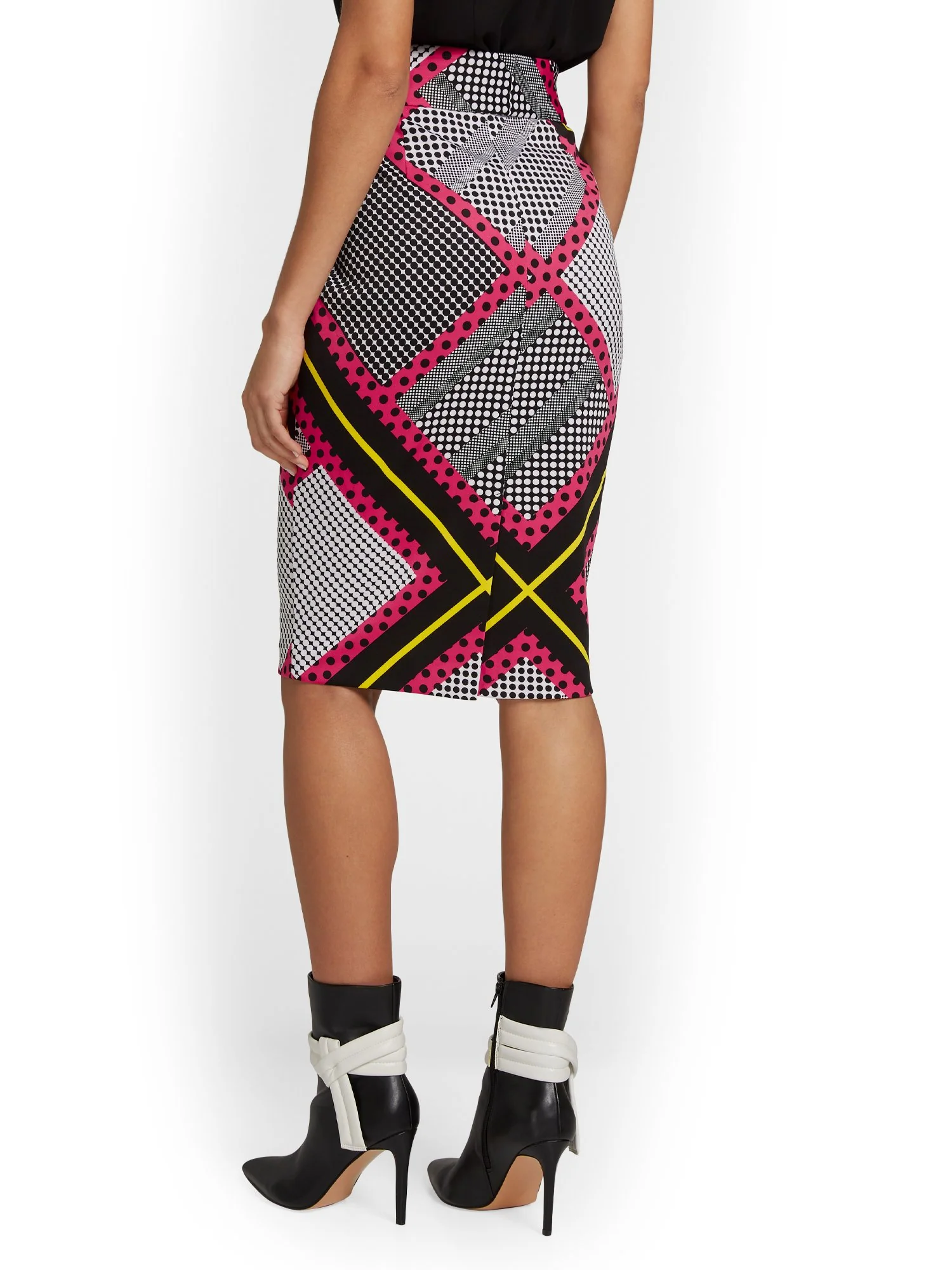 Printed Tie-Waist Pencil Skirt - Image 3