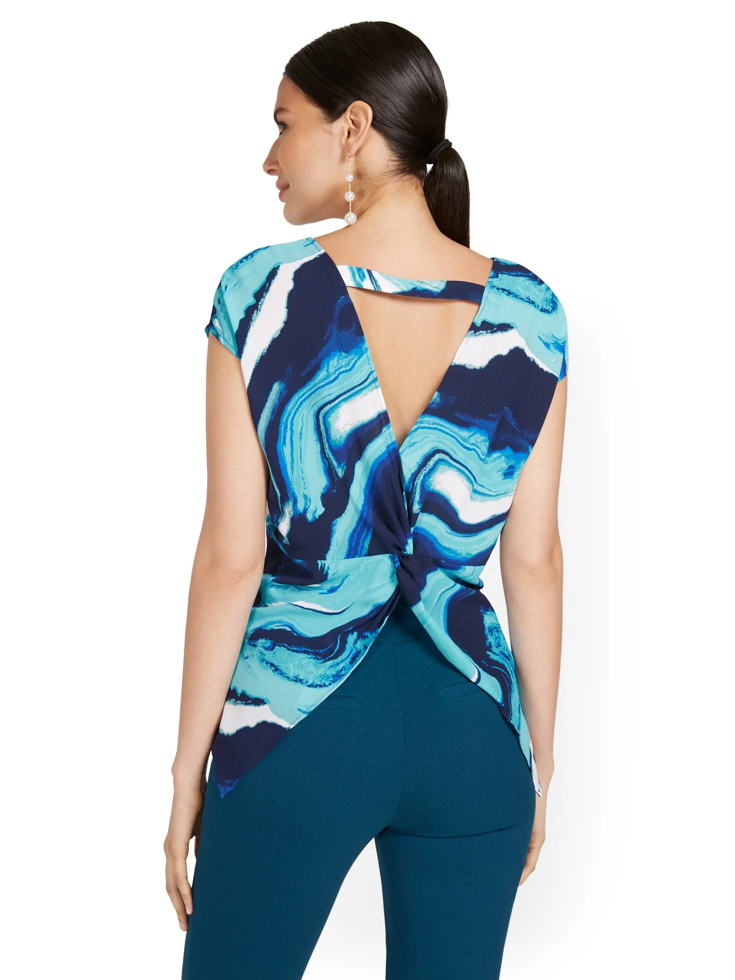 Printed Twist-Back Tee - Image 3