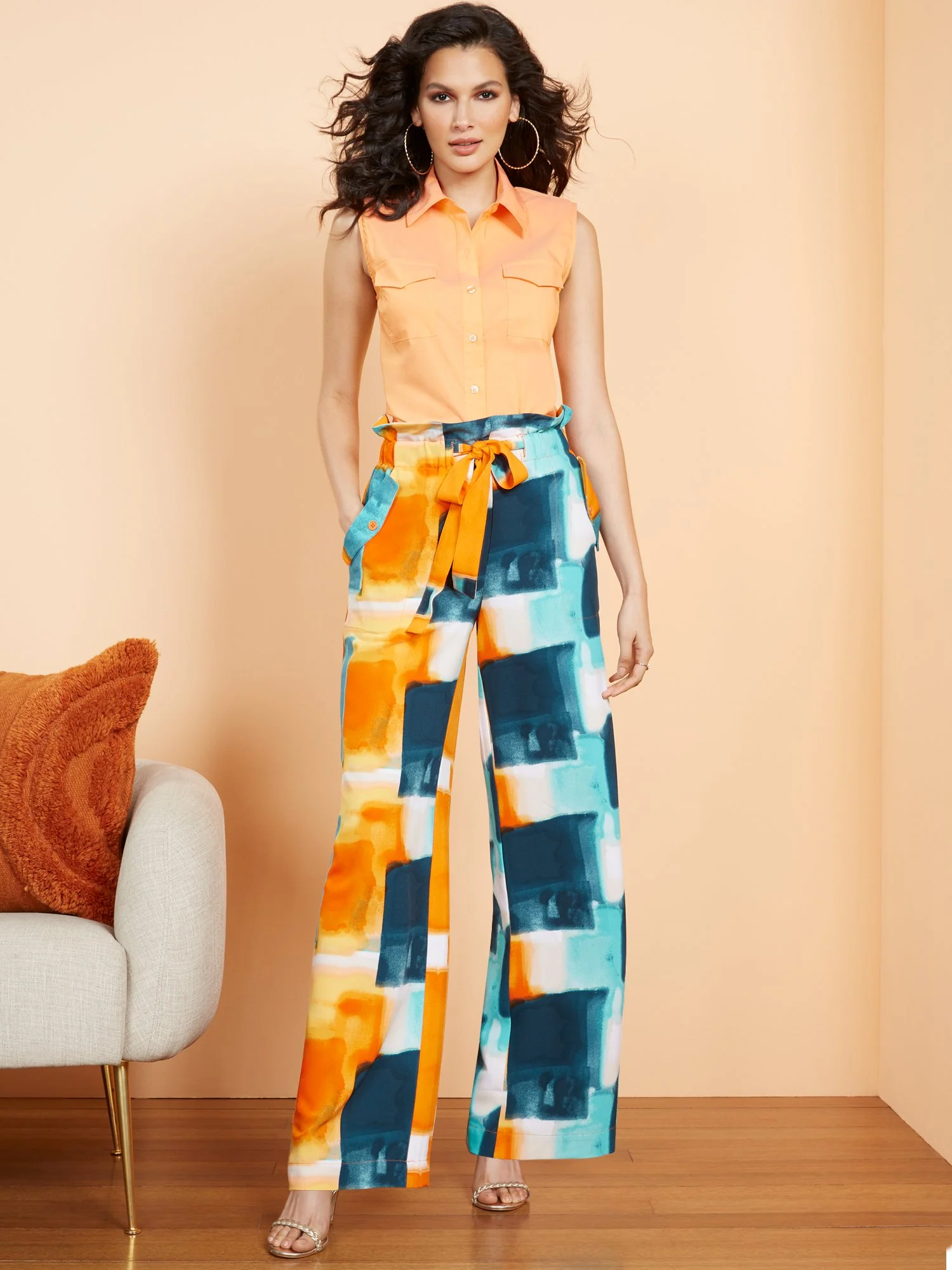 Printed Wide-Leg Pant - Image 2
