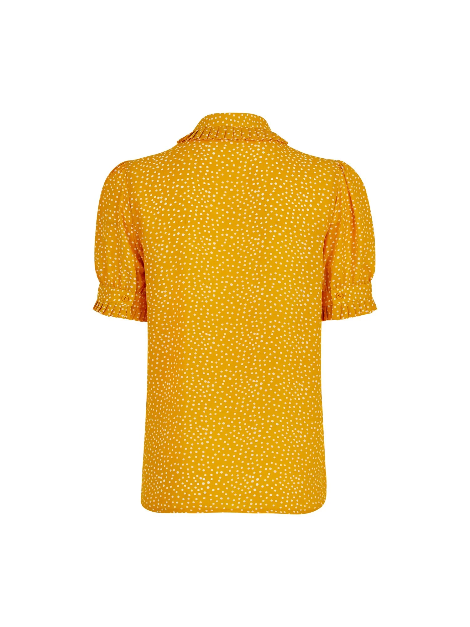 Puff Sleeve Button-Front Bow-Neck Blouse - The NY&C Legacy Collection - Image 3