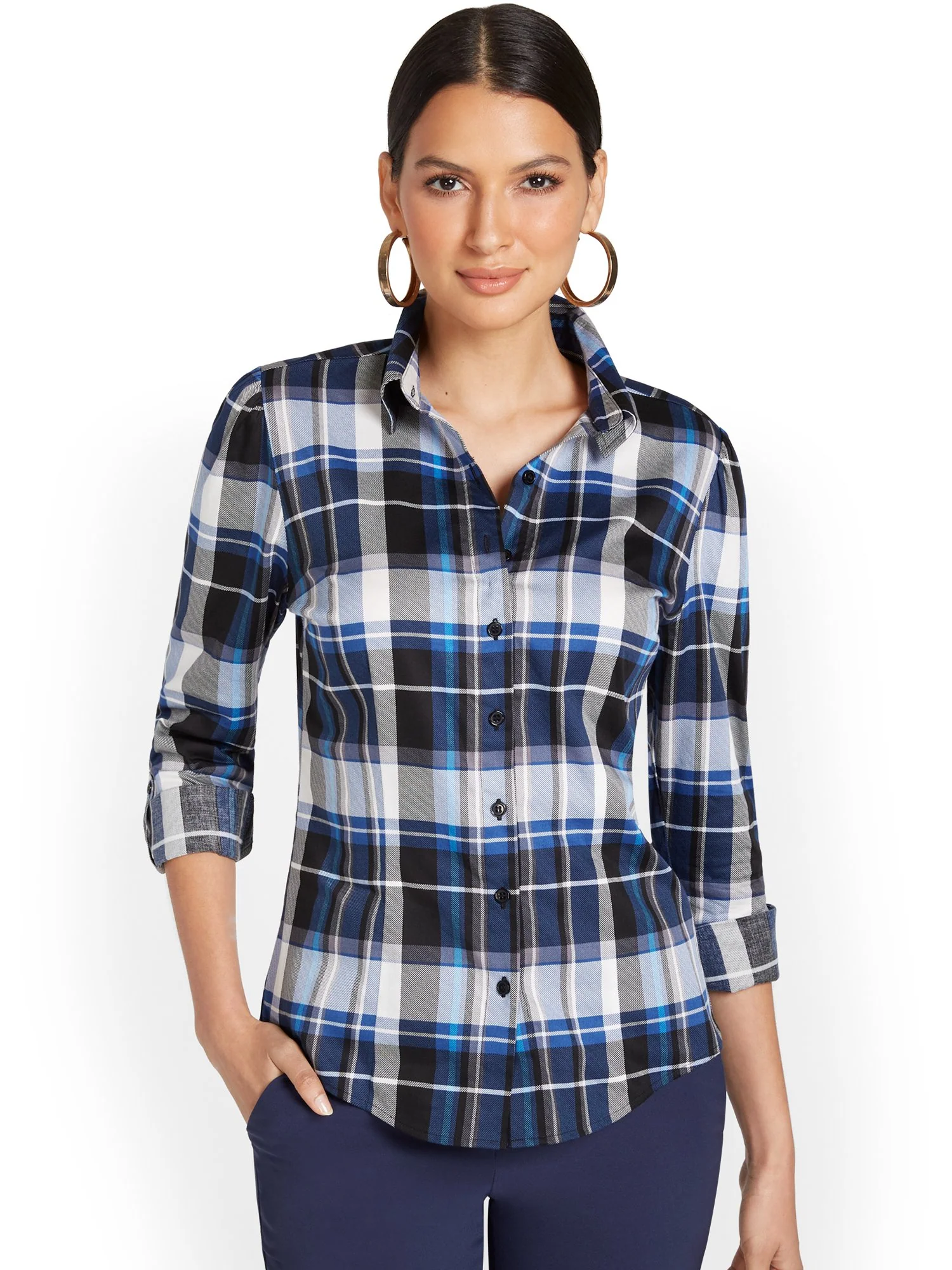 Puff-Sleeve Madison Shirt - Plaid - Image 2