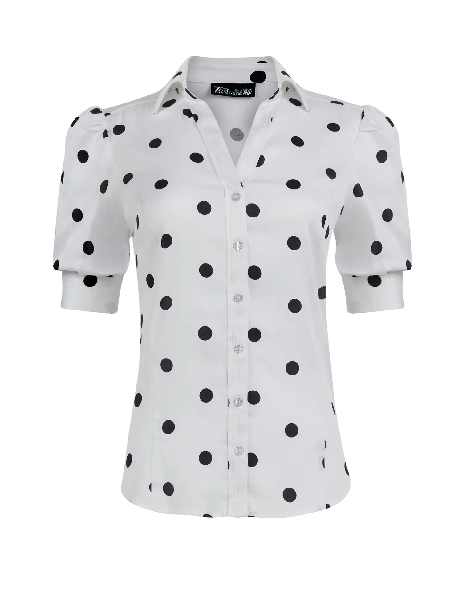 Puff-Sleeve Madison Stretch Shirt - No Gap - 7th Avenue - Image 2