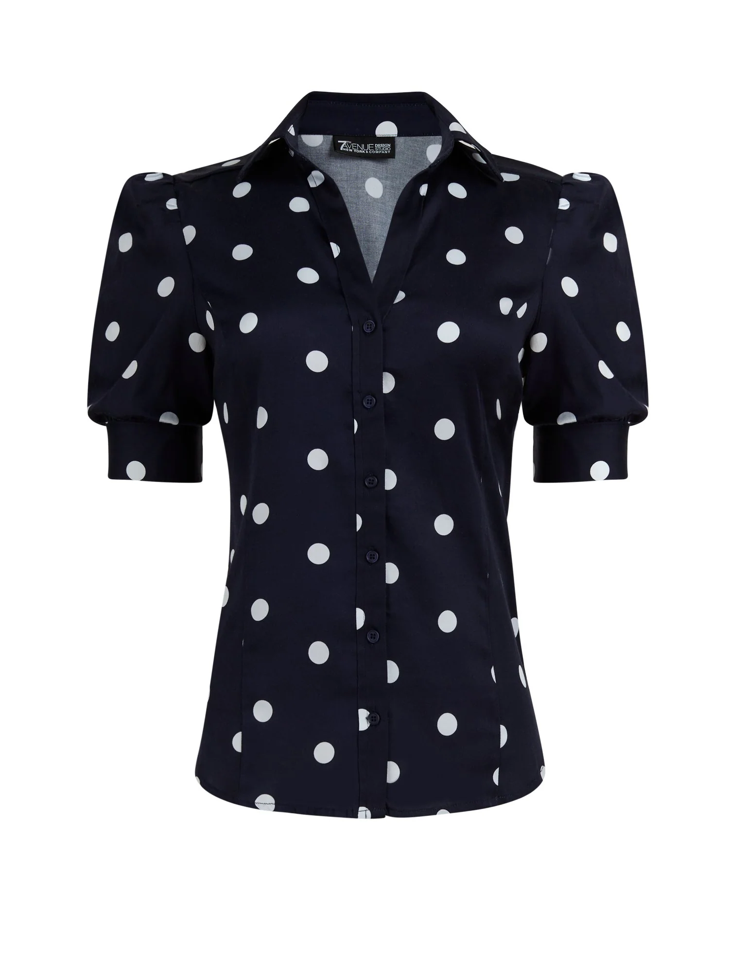 Puff-Sleeve Madison Stretch Shirt - No Gap - 7th Avenue - Image 4