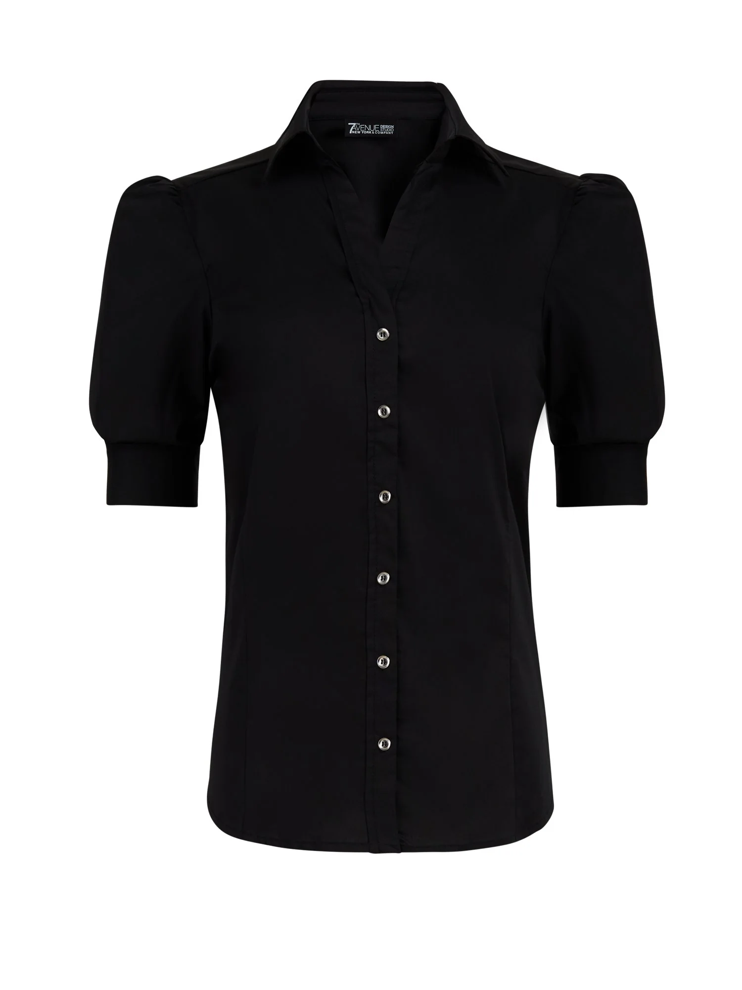 Puff-Sleeve Madison Stretch Shirt - No Gap - 7th Avenue - Image 2