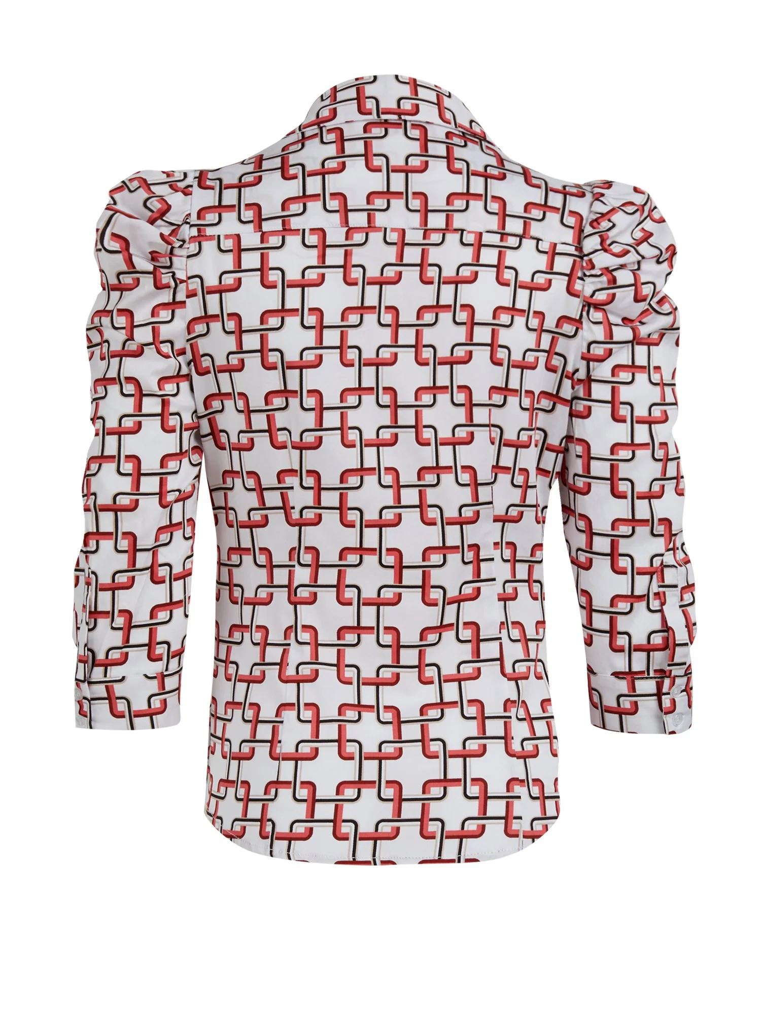 Puff-Sleeve Madison Stretch Shirt - Secret Snap - 7th Avenue - Image 3
