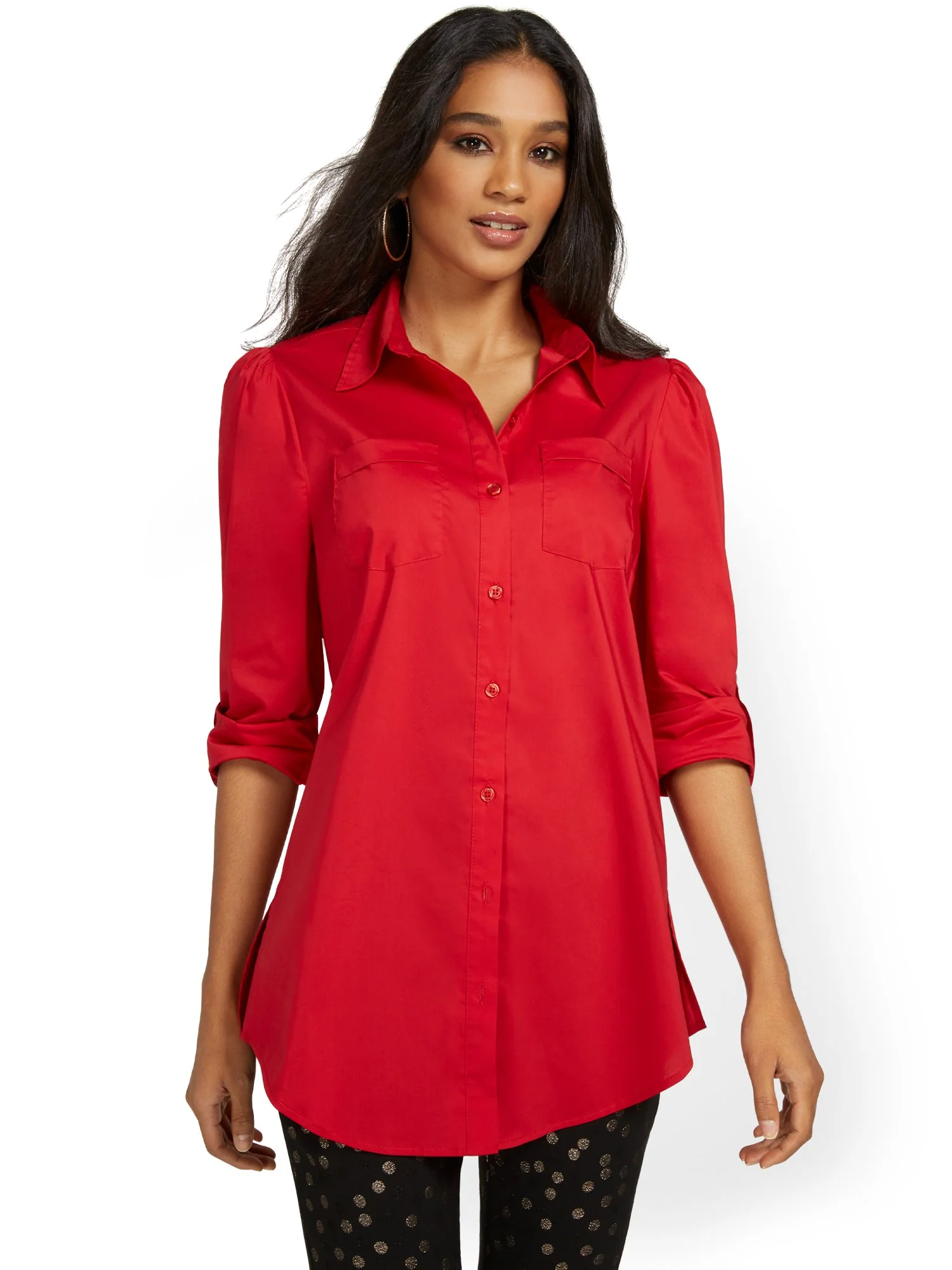 Puff-Sleeve Madison Tunic Shirt - Image 9
