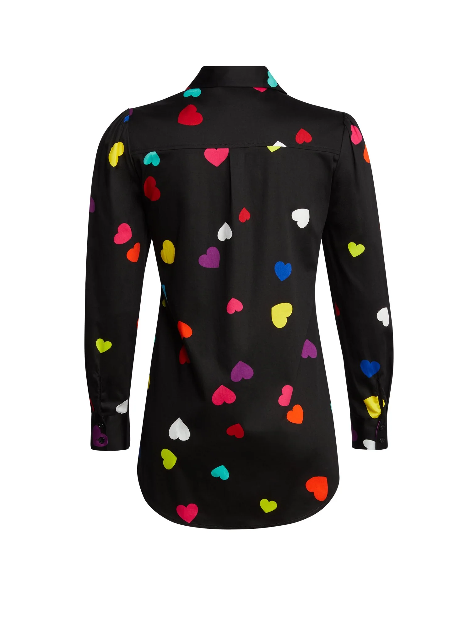 Puff-Sleeve Madison Tunic Shirt - Heart-Print - Image 4