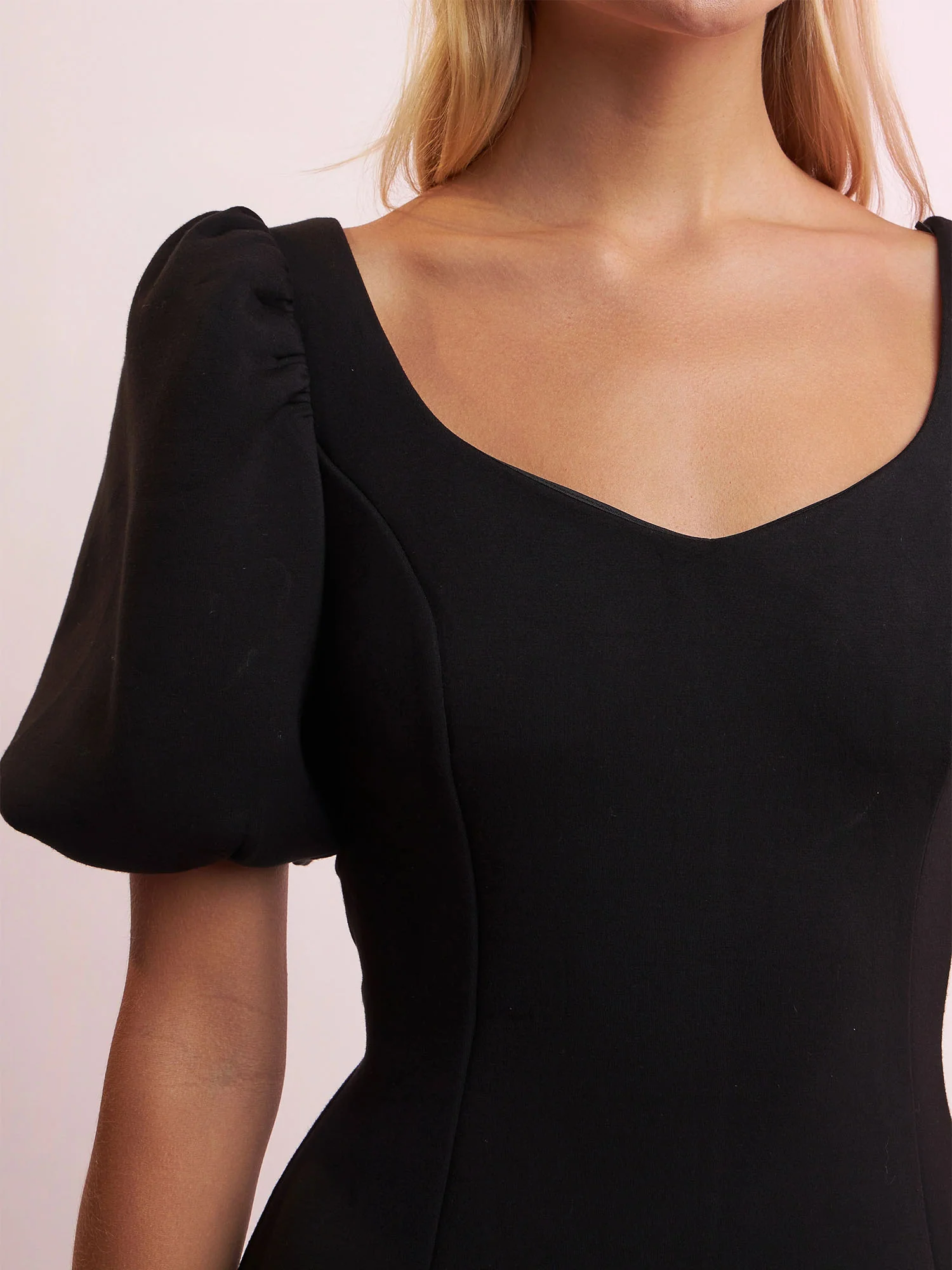 English Factory Puff-Sleeve Ponte Dress - Brands We Love - Image 5