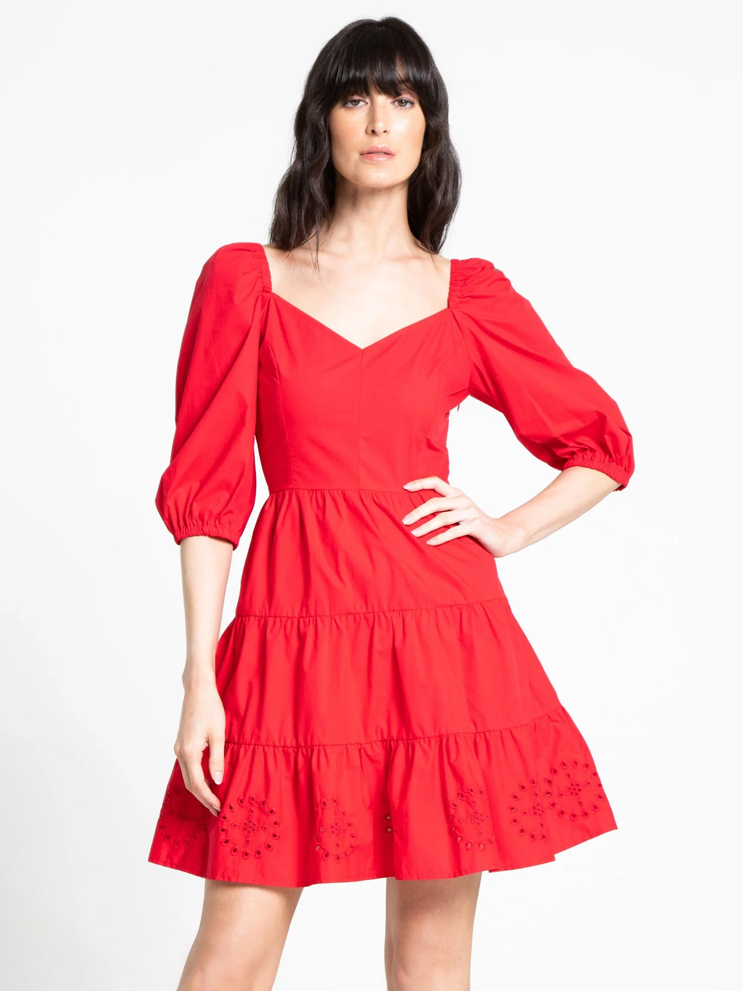 Lena Puff Sleeve Poplin Mini Dress - Brands We Love - Image 2
