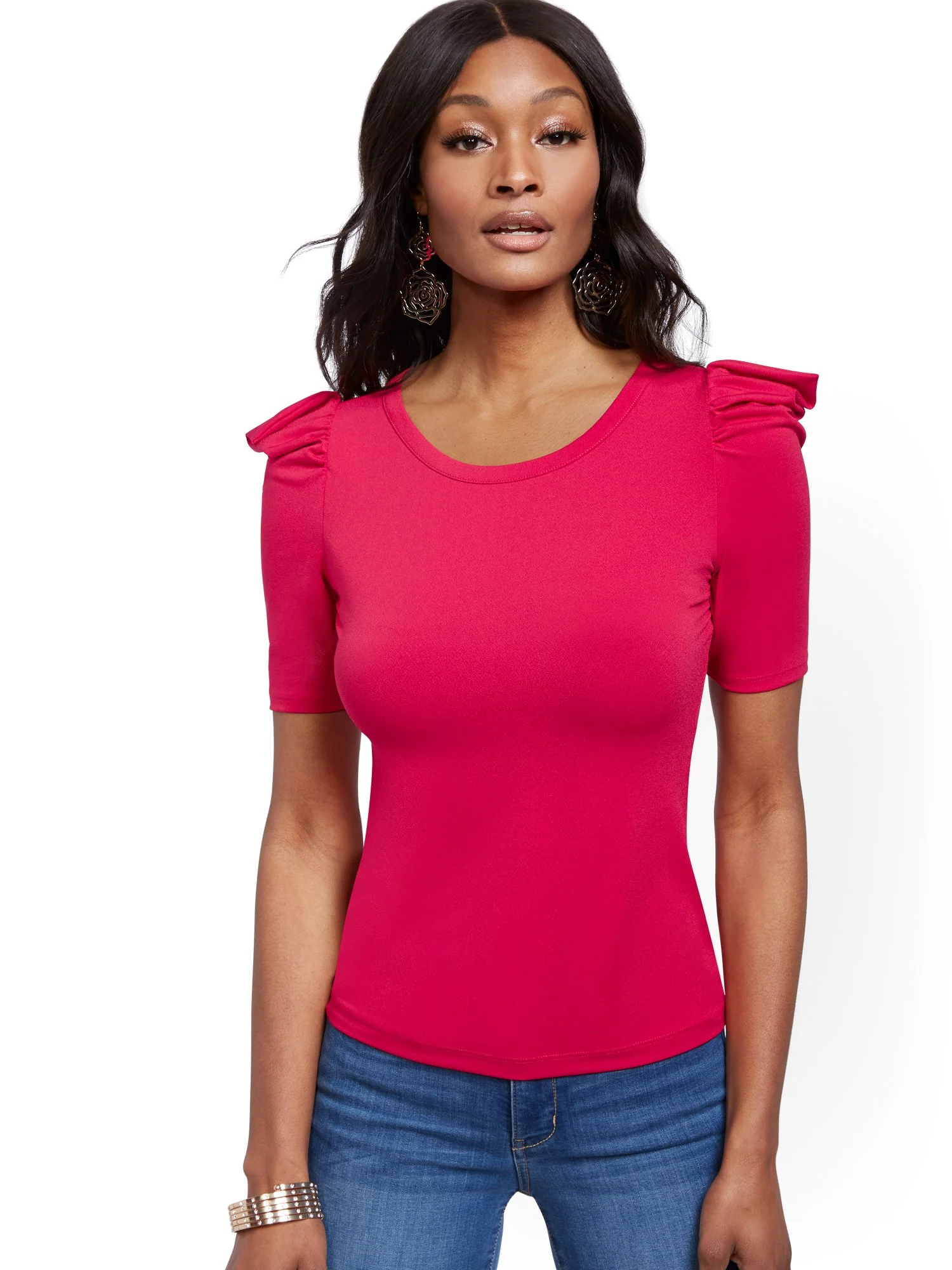 Puff-Sleeve Top - Image 2