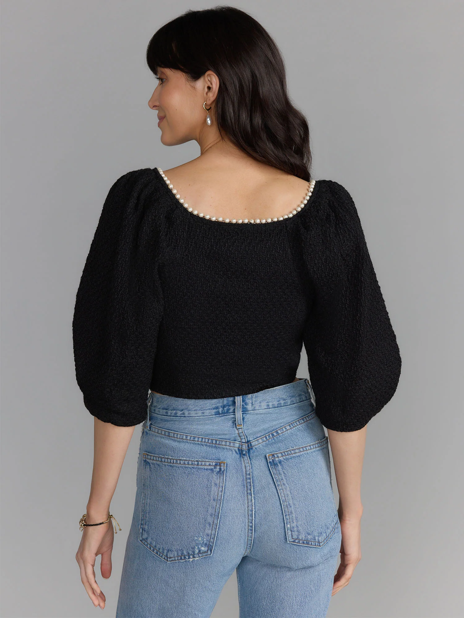 Do + Be Puff Sleeve Pearl Blouse - Brands We Love - Image 2