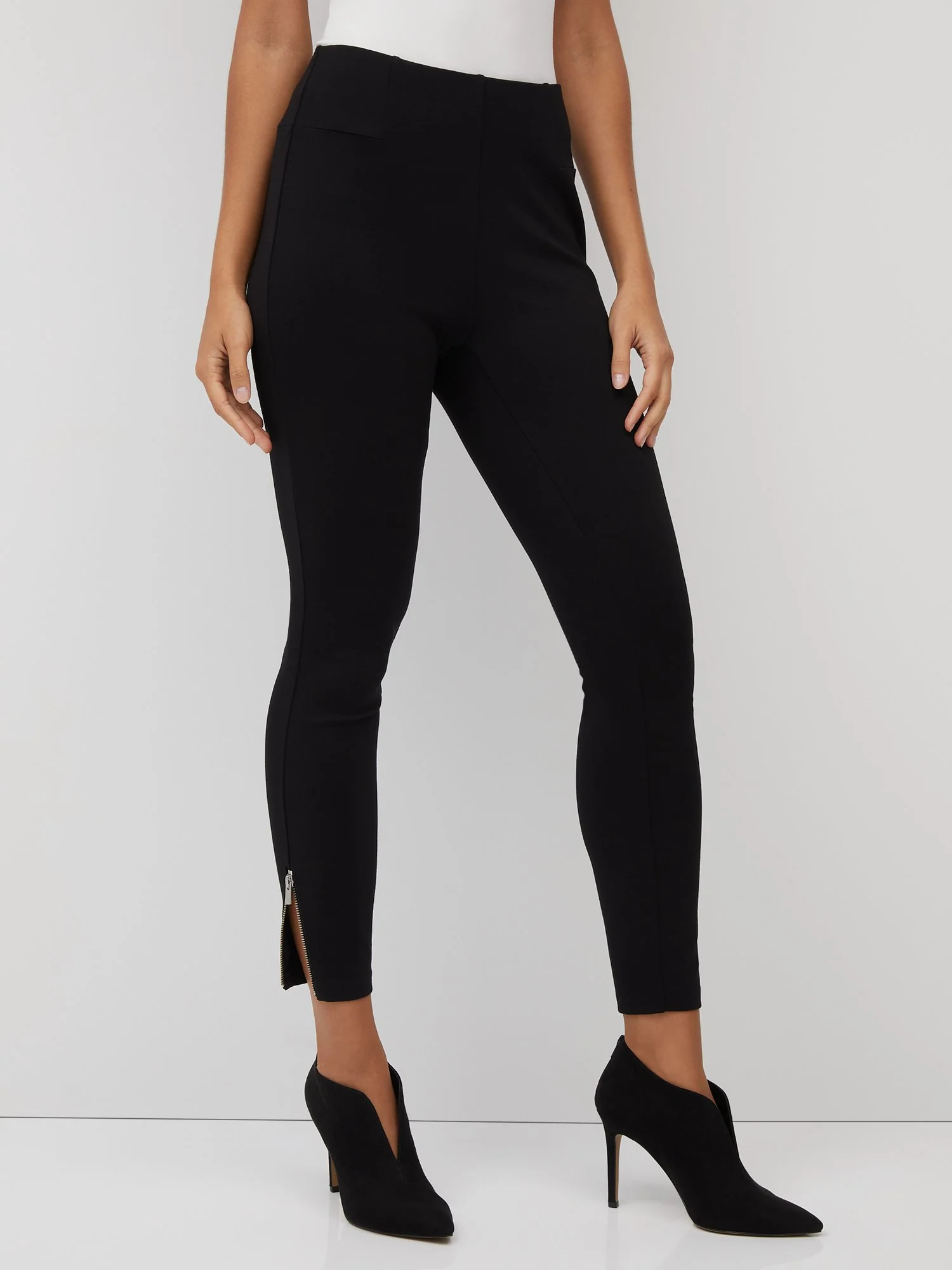 Pull-On High-Waisted Ankle-Zip Legging - Image 2