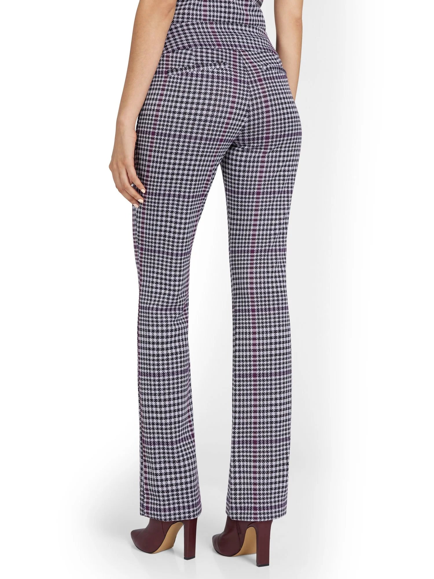 Pull-On Houndstooth Bootcut Ponte Pant - Superflex - Image 3