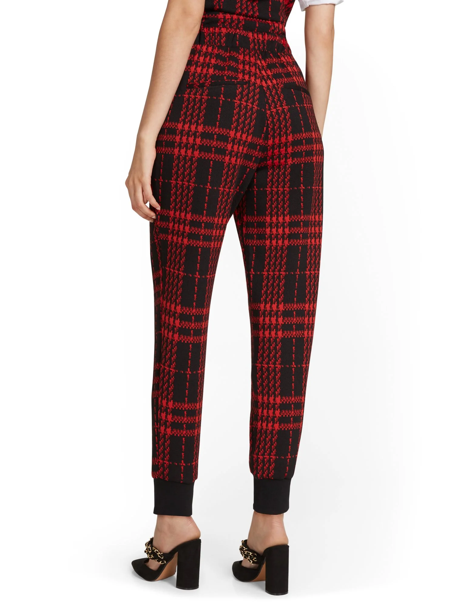 Pull-On Plaid Ponte Jogger Pant - Superflex - Image 3