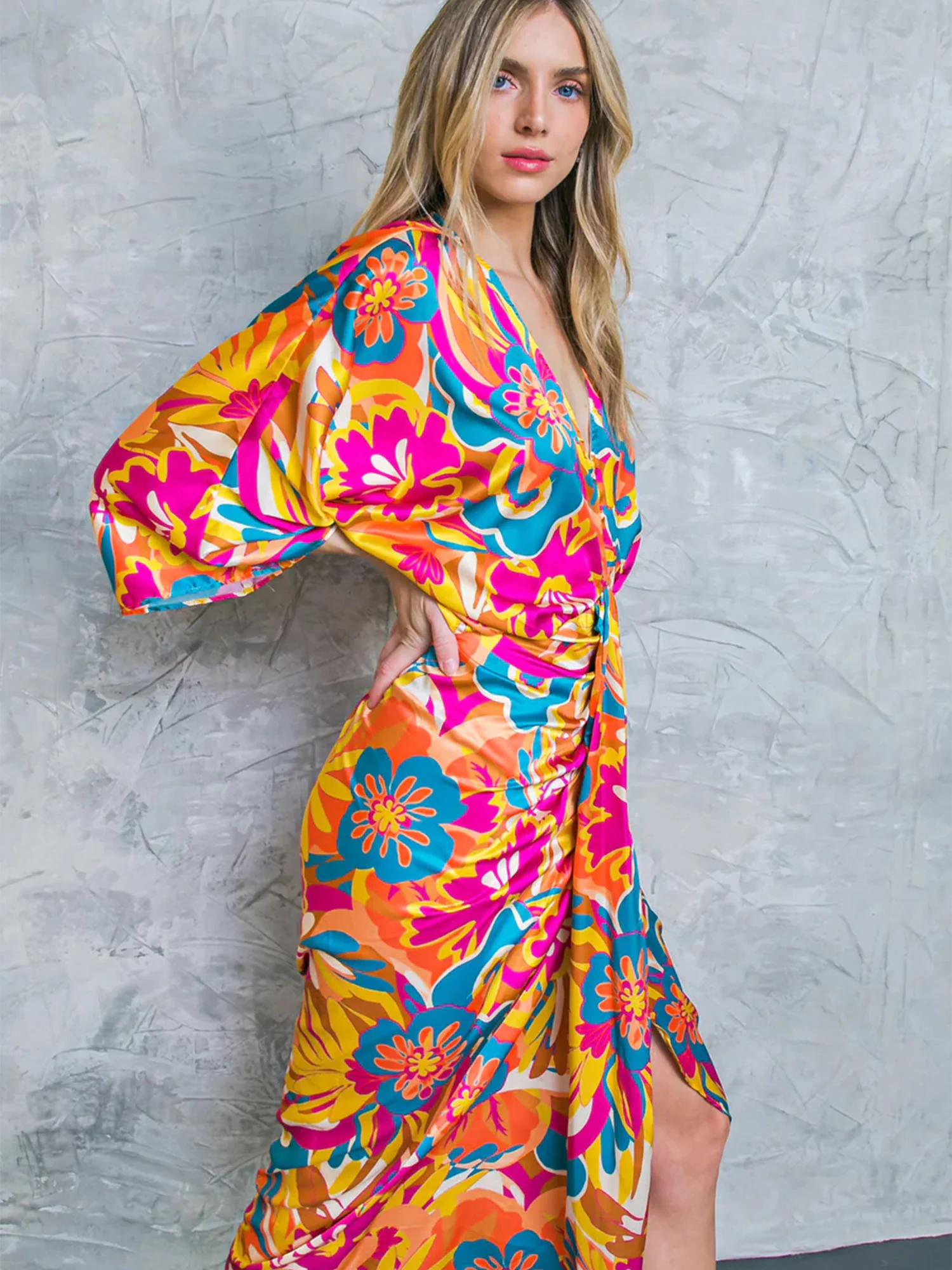 Flying Tomato Quarter Sleeve Abstract Print Dress - Brands We Love - Image 3