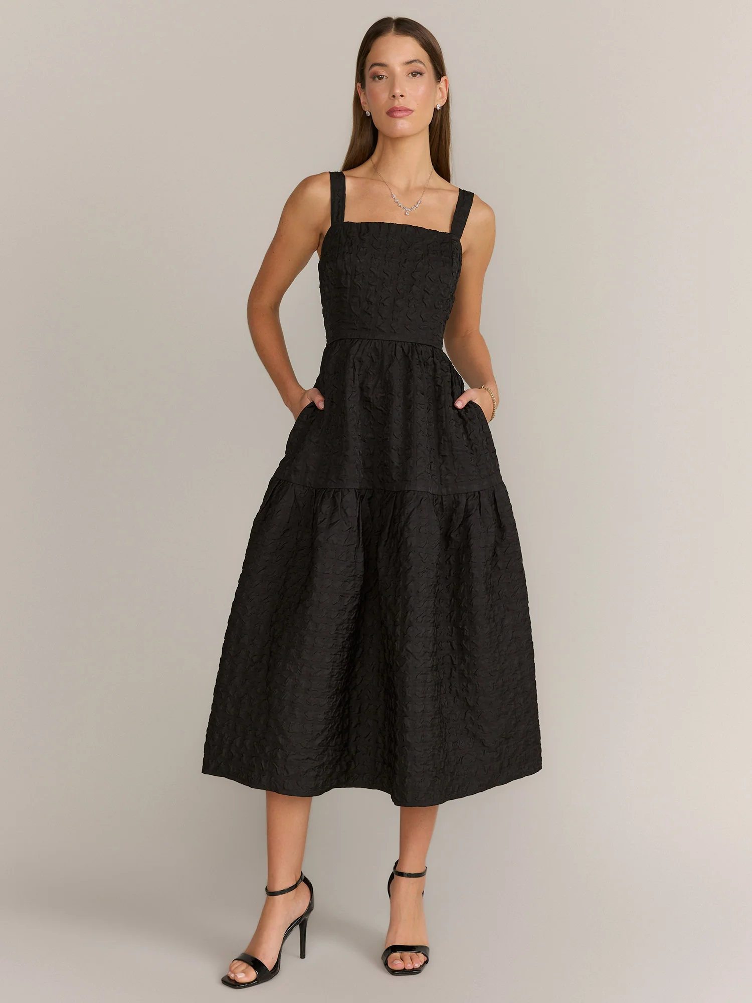 Just Me Quilted A-Line Maxi Dress - Brands We Love - Image 3