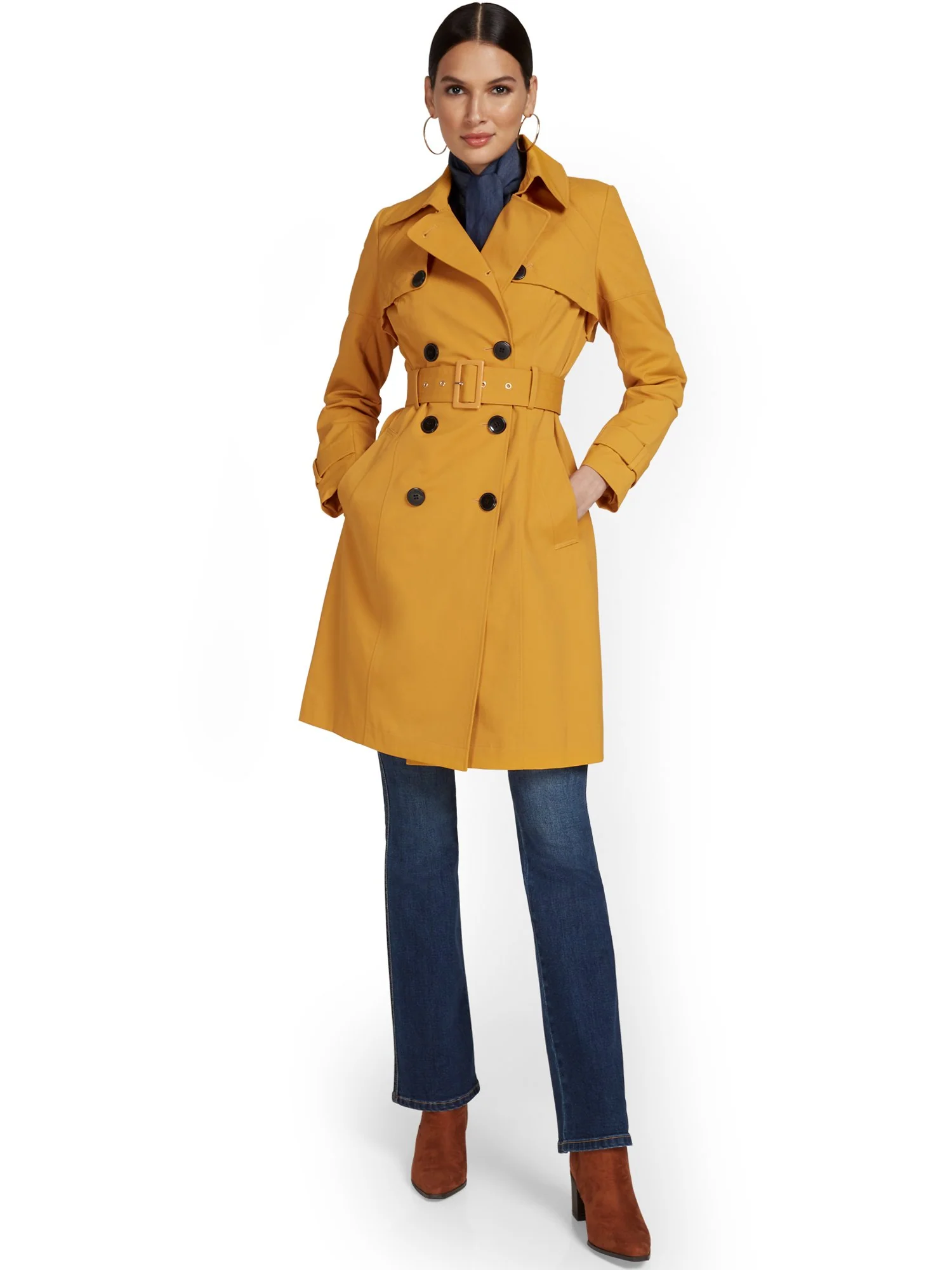 Quilted Belted Trenchcoat - City Trench Collection - Image 12