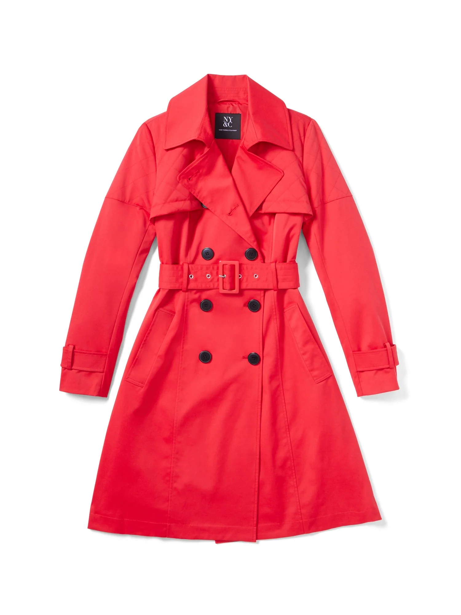Quilted Belted Trenchcoat - City Trench Collection - Image 6