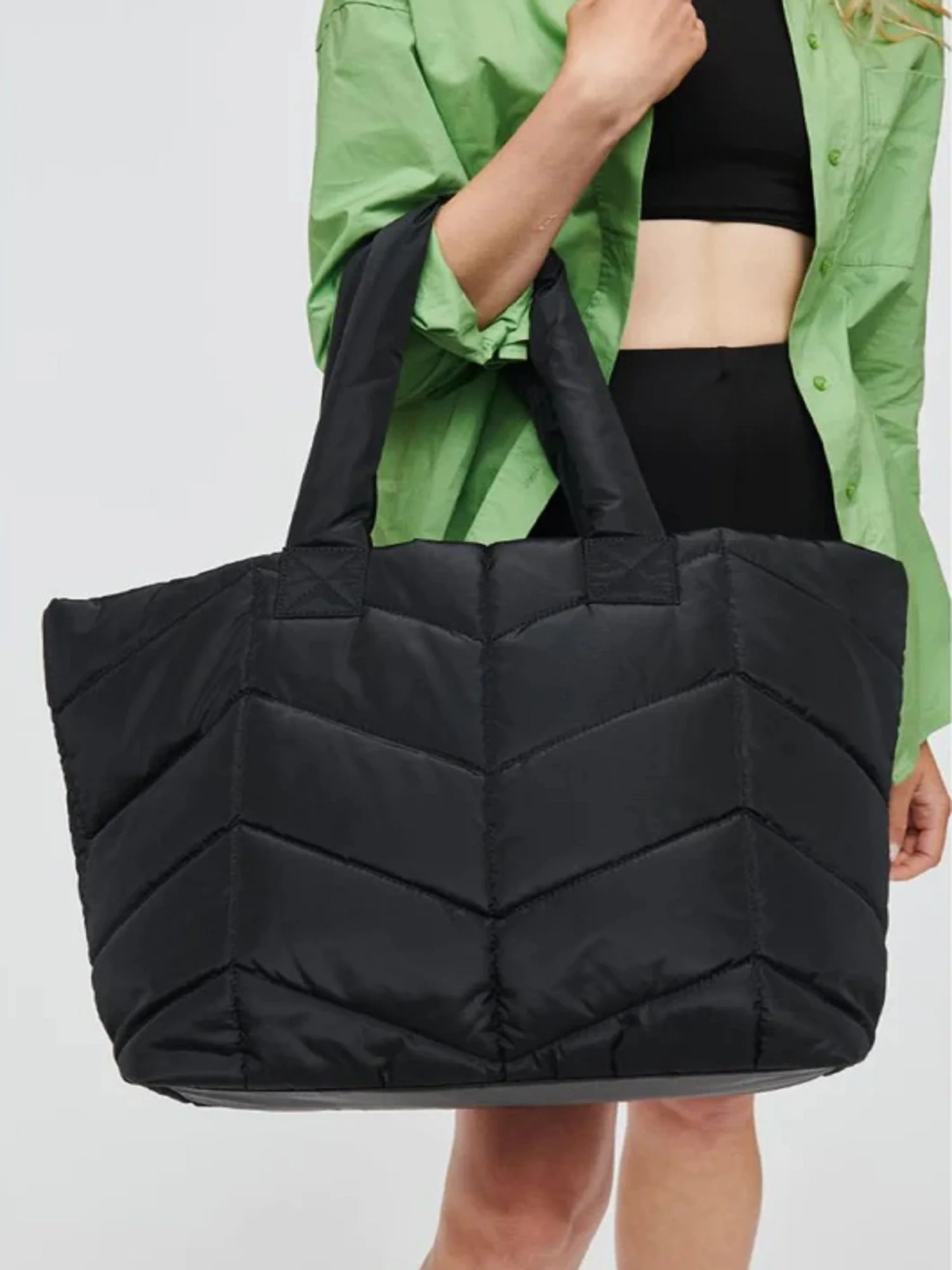 Urban Expressions Quilted Nylon Tote - Brands We Love - Image 3