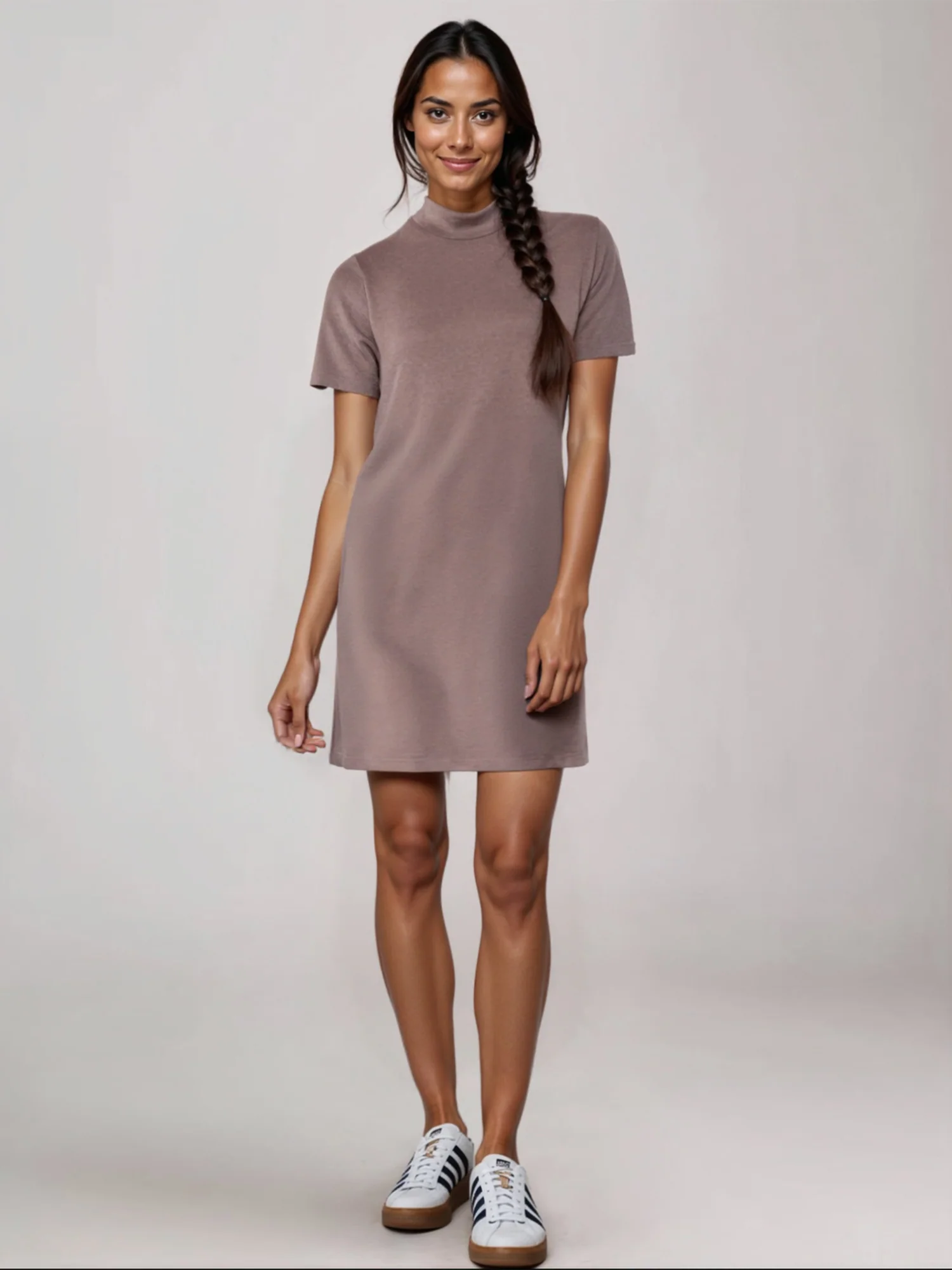 Scuba Mock Neck Mini Dress - Image 14