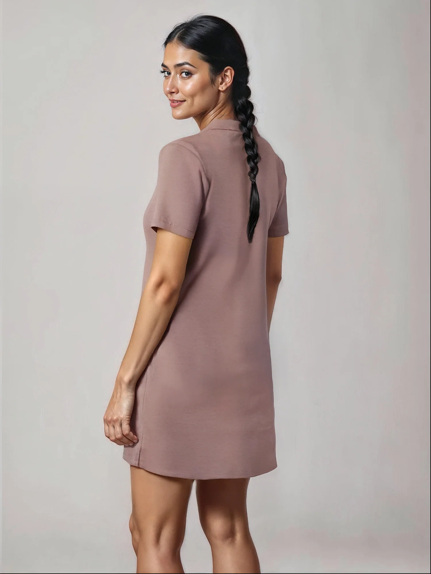 Scuba Mock Neck Mini Dress - Image 15