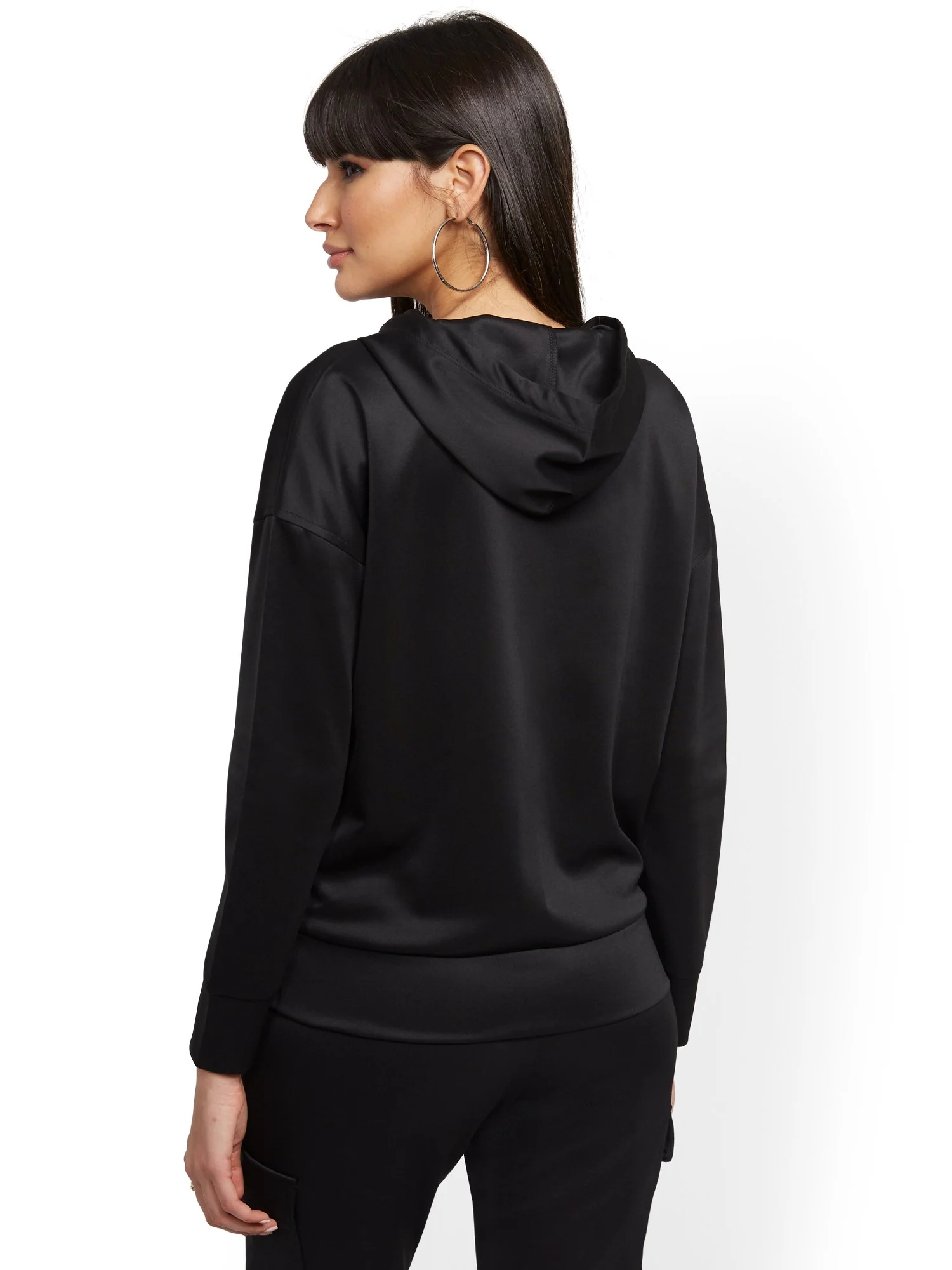Rainbow Skyline Zip-Front Hooded Jacket - Image 3