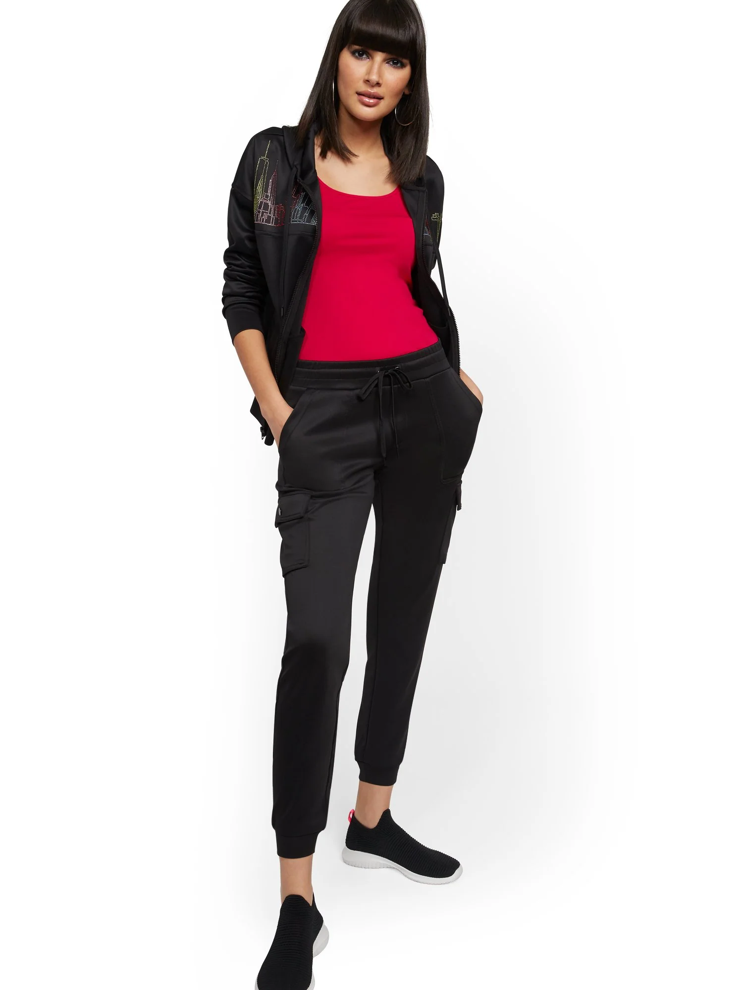 Rainbow Skyline Zip-Front Hooded Jacket - Image 5