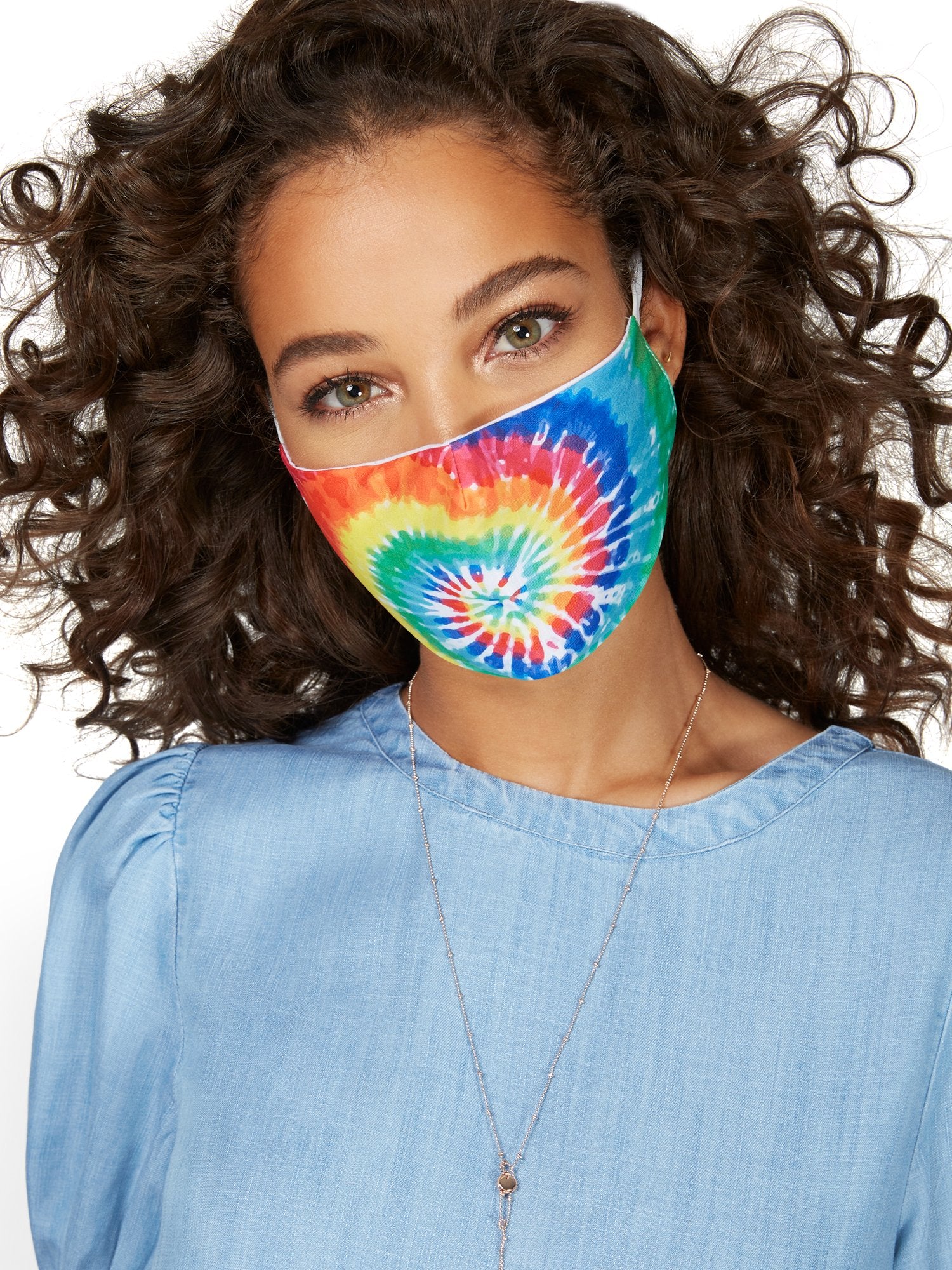 Rainbow Tie-Dye Face Mask - Image 2