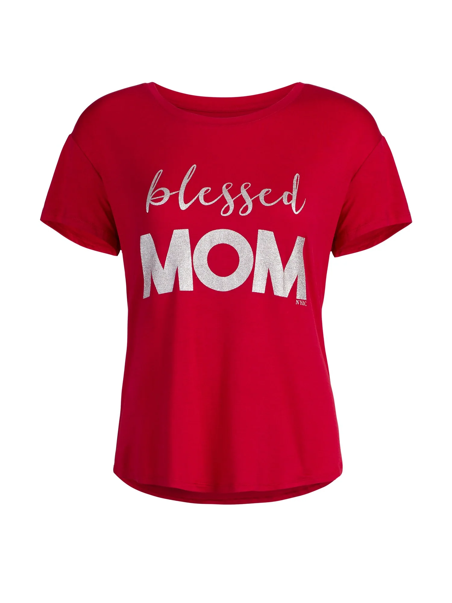 Red 'Blessed Mom' Sleep Tee - Image 2