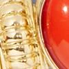 Red Faux-Stone Goldtone Collar Necklace - Image 3
