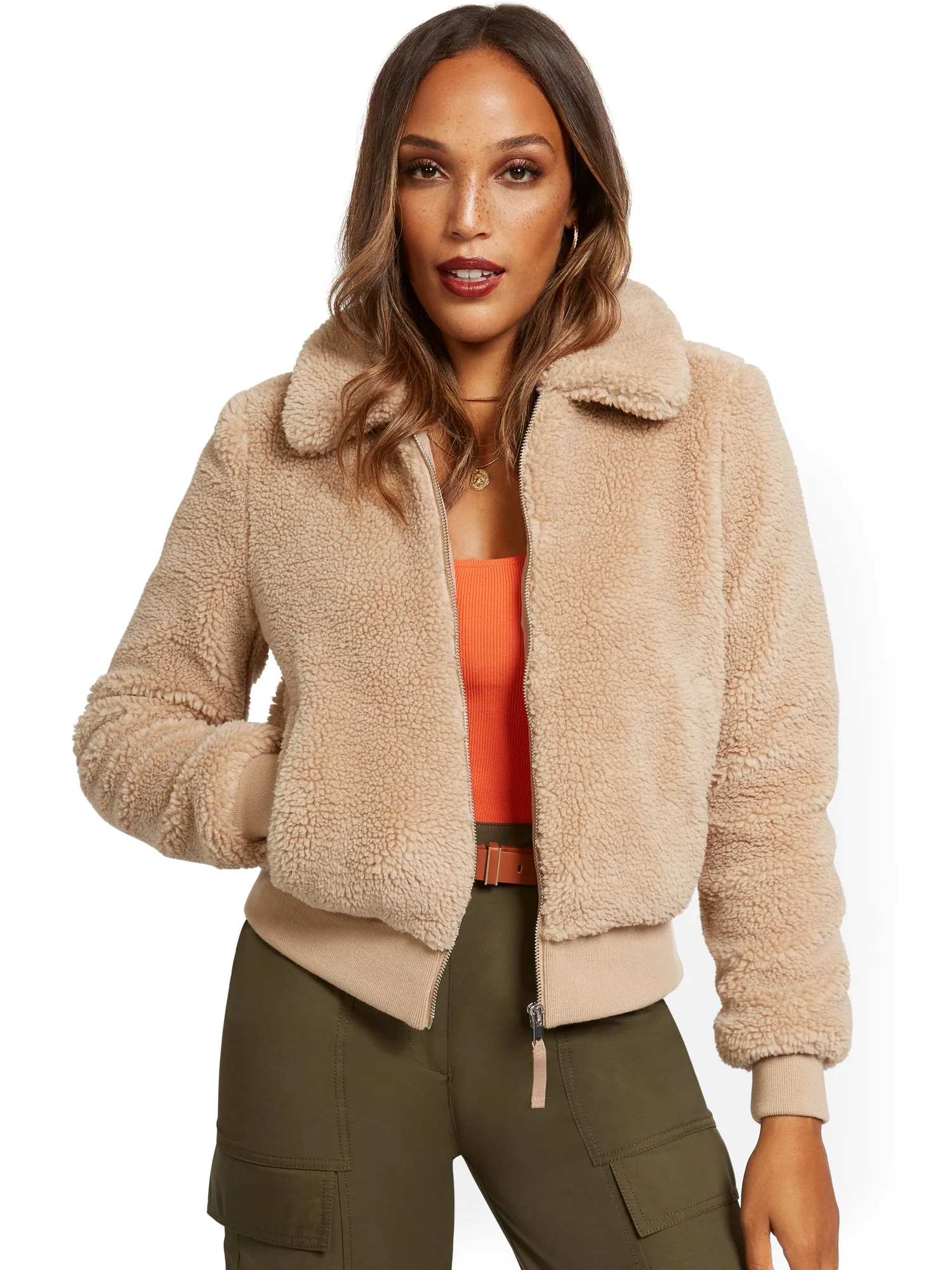 Reversible Teddy Bomber Jacket - Image 9