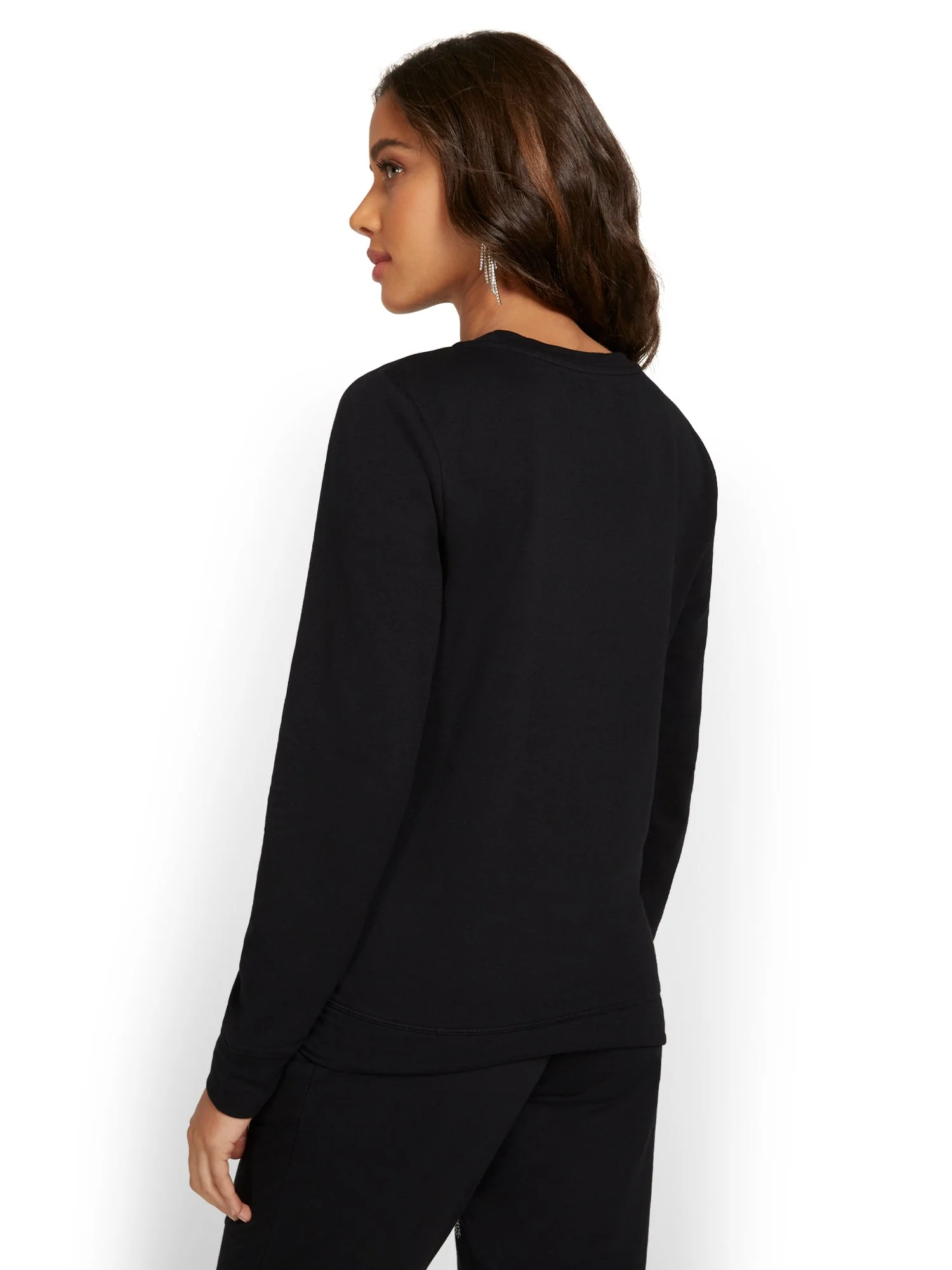 Rhinestone Leopard-Pattern Pullover - Image 3