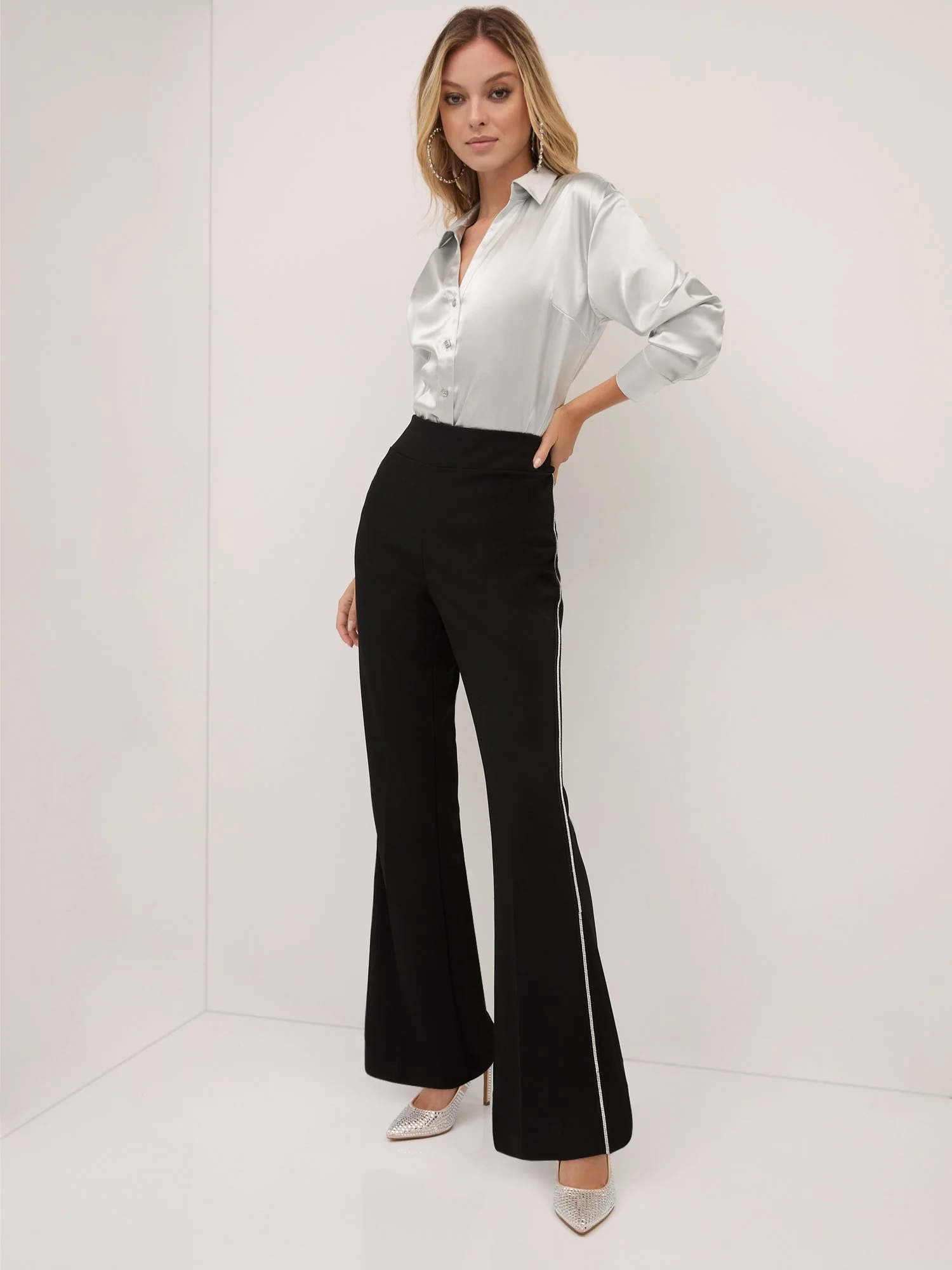 Rhinestone-Stripe Bootcut Pant - Image 2