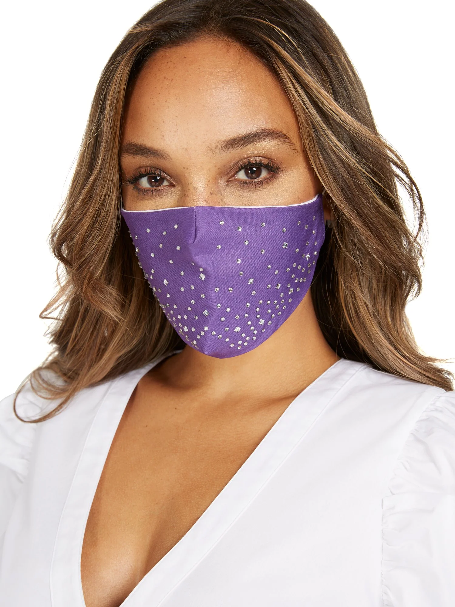 Rhinestone Studded Face Mask - Image 5