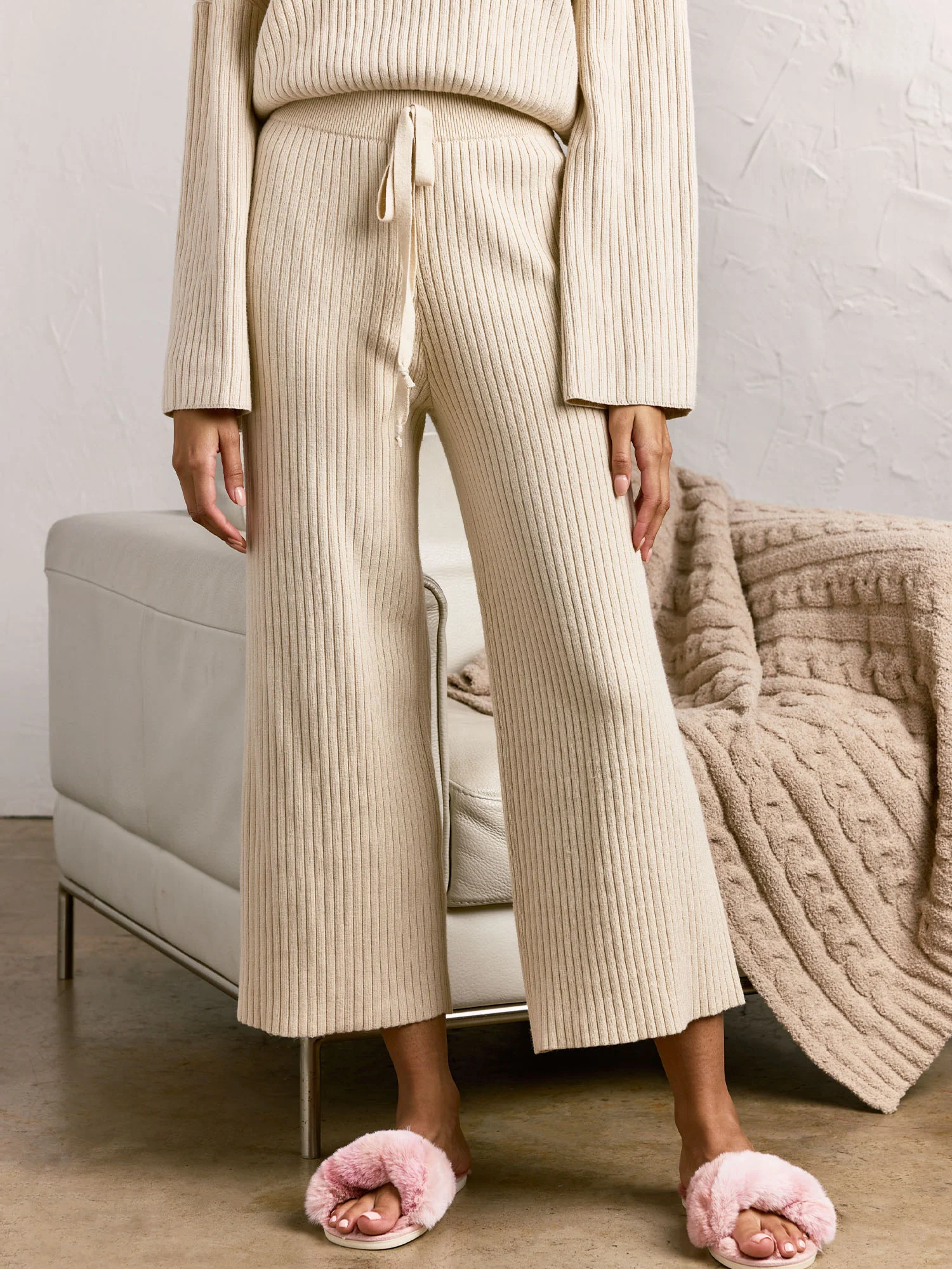 Lumiere Rib Knit Wide Leg Pant - Brands We Love