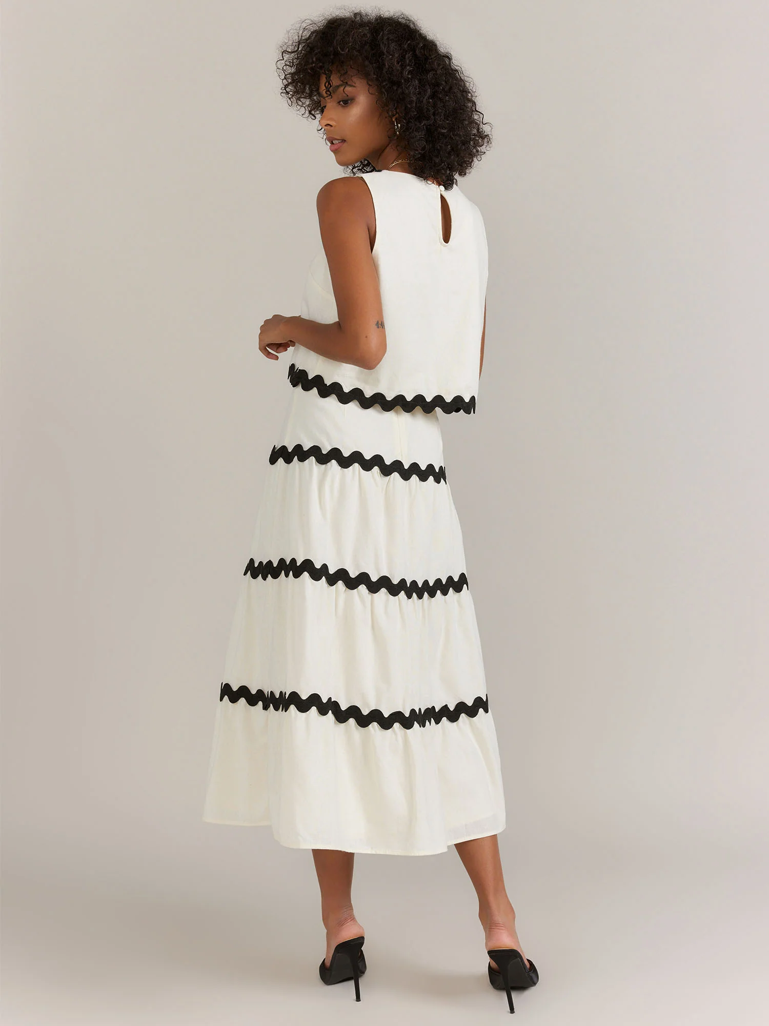 Lena Rik Rak Trim Skirt - Brands We Love - Image 3