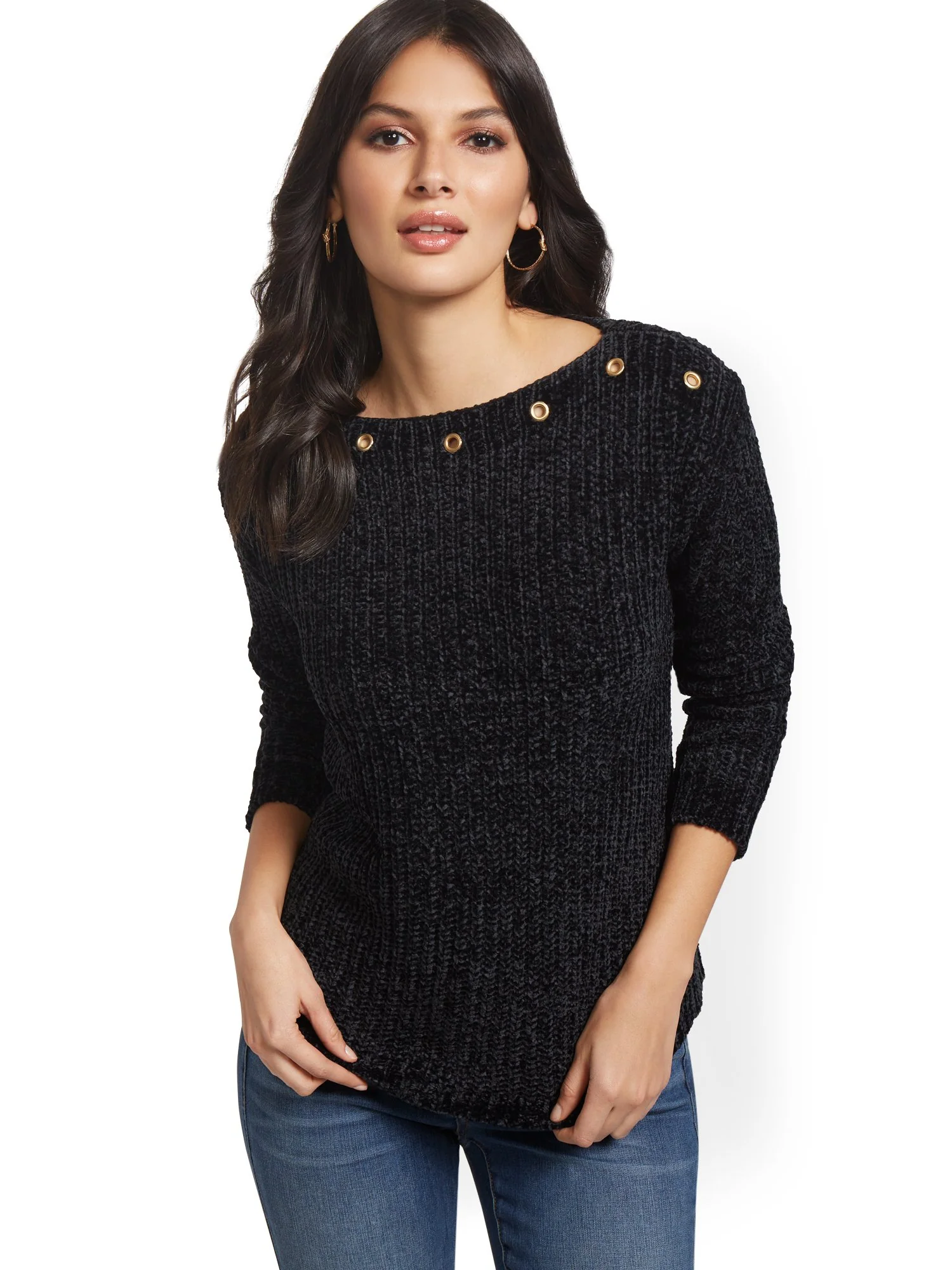Ring Accent Pullover Sweater - Image 2