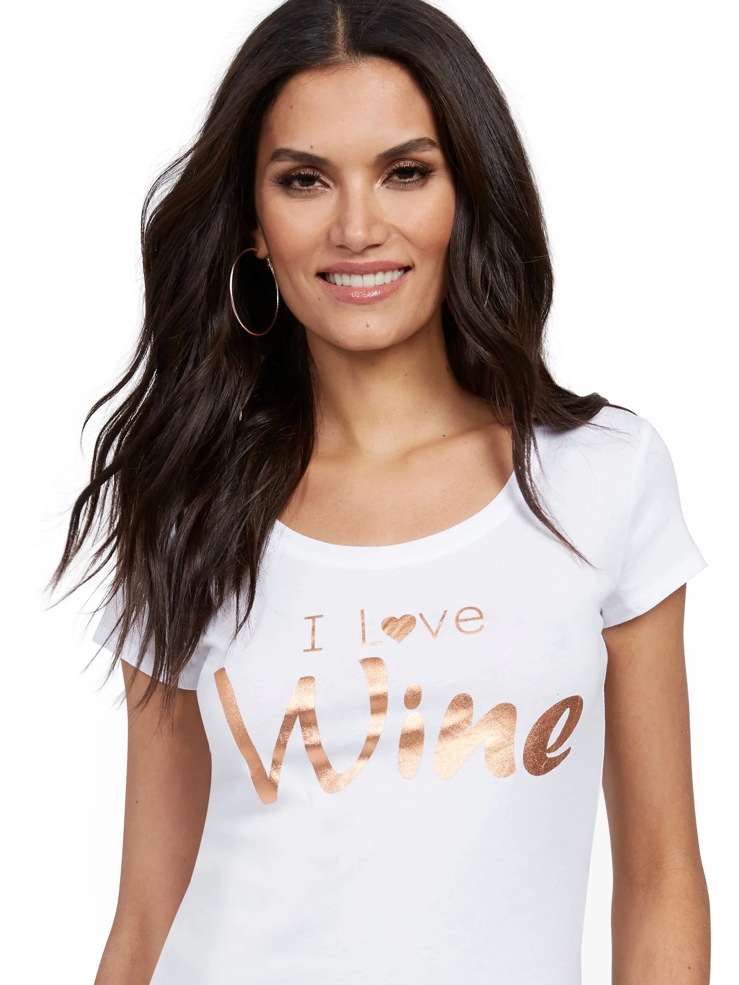 Rose Gold Metallic-Foil 'Wine' Tee - Image 2