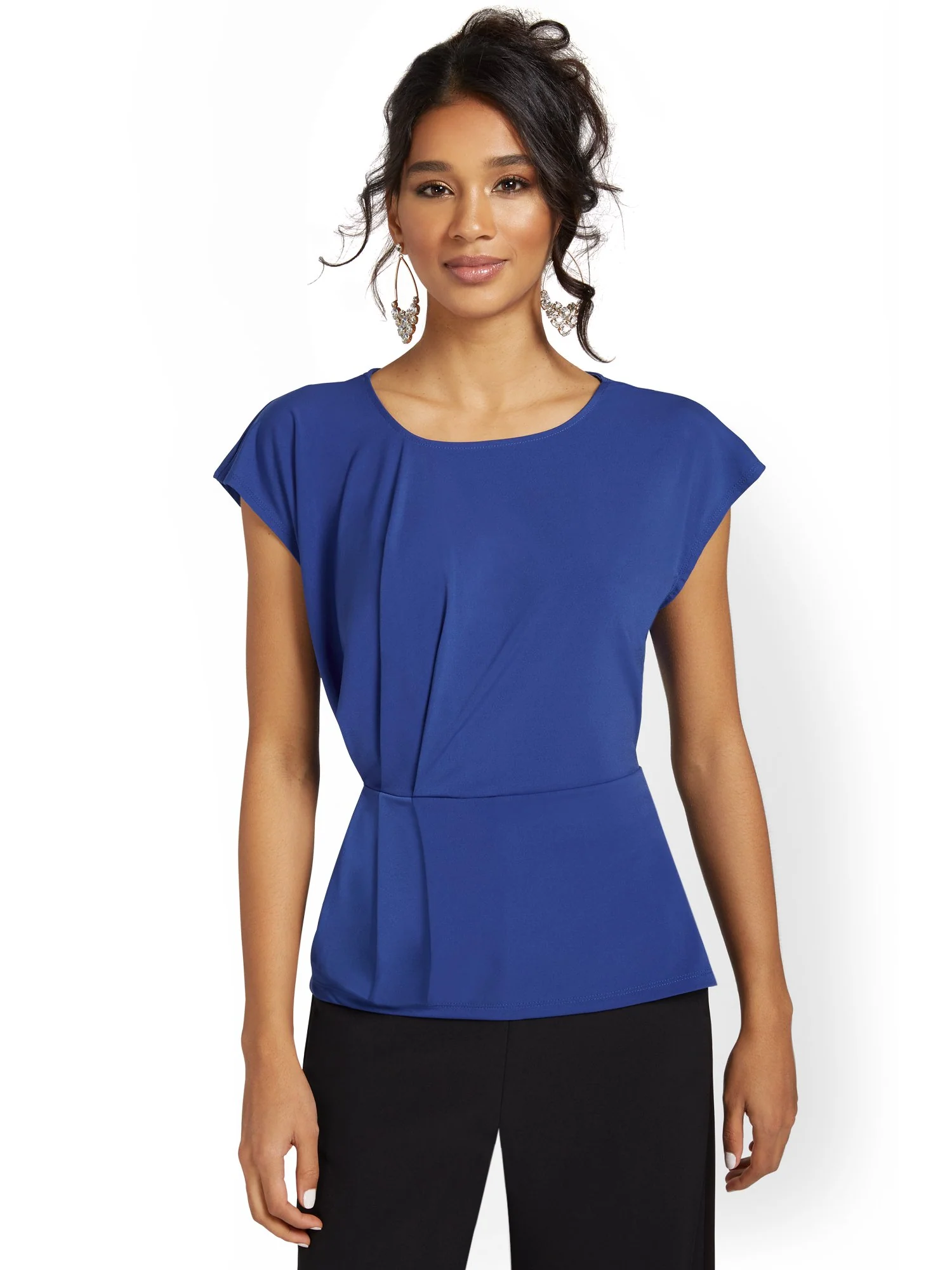 Ruched-Side Knit Top - Image 11