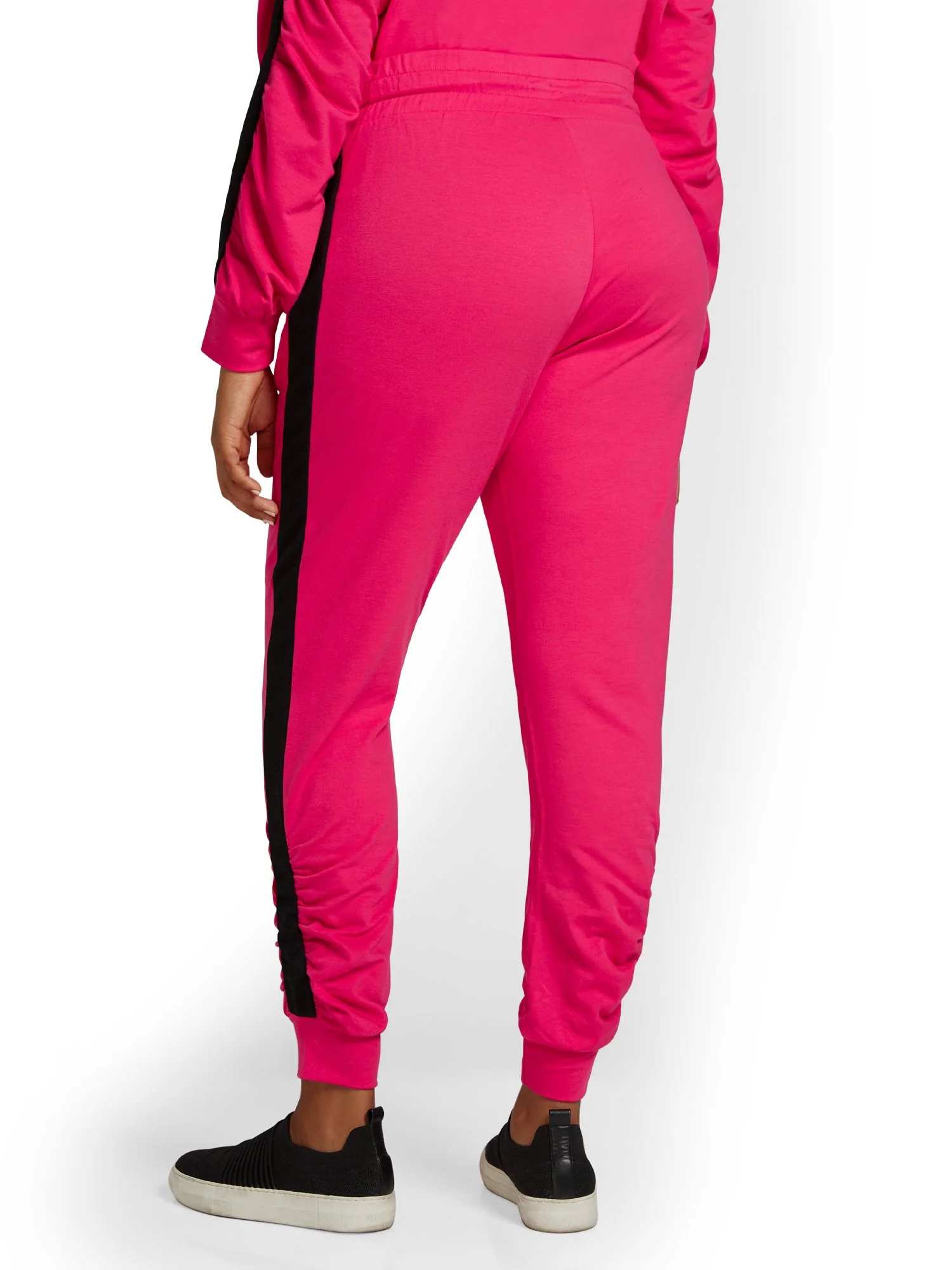 Ruched Side-Stripe French Terry Jogger Pant - Image 3