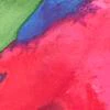 Ruched-Sleeve Wrap Dress - Abstract Watercolor Print - Image 2