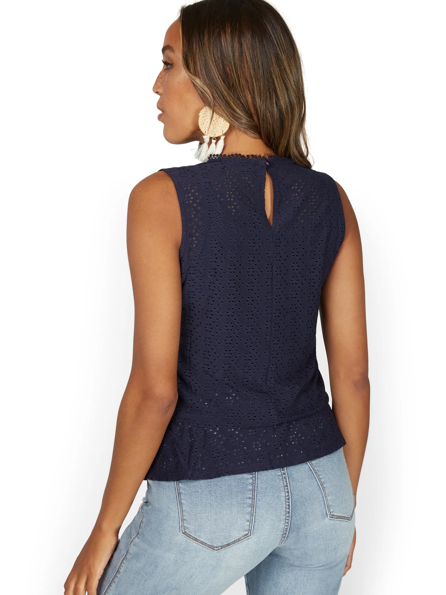 Ruffle Eyelet Top - Lily & Cali - Image 6