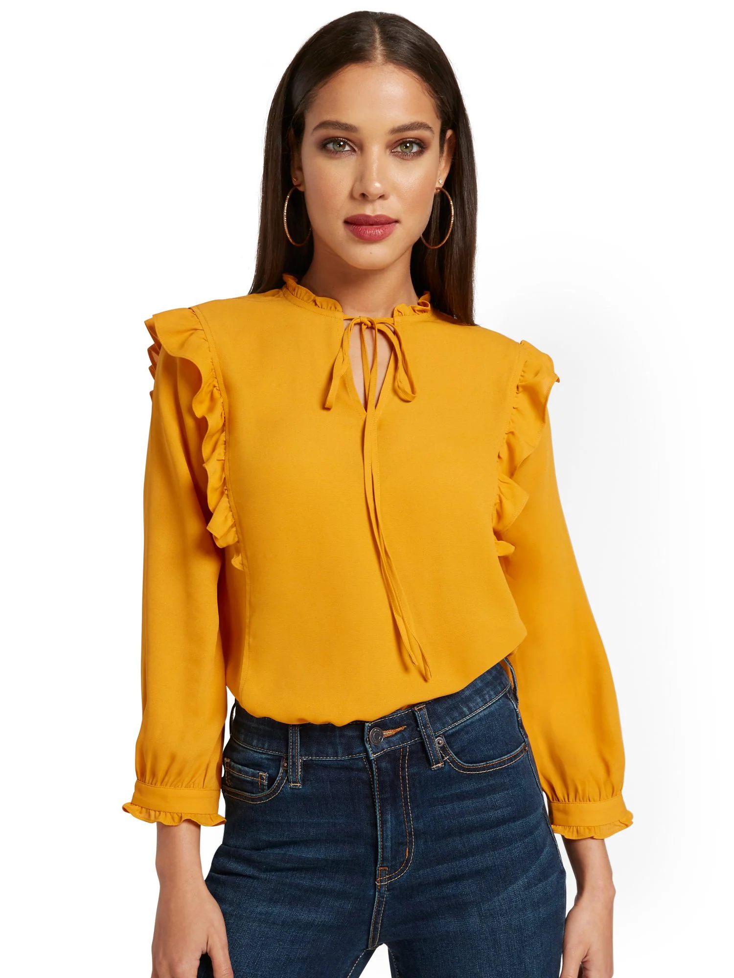 Ruffle-Front Blouse - Image 5