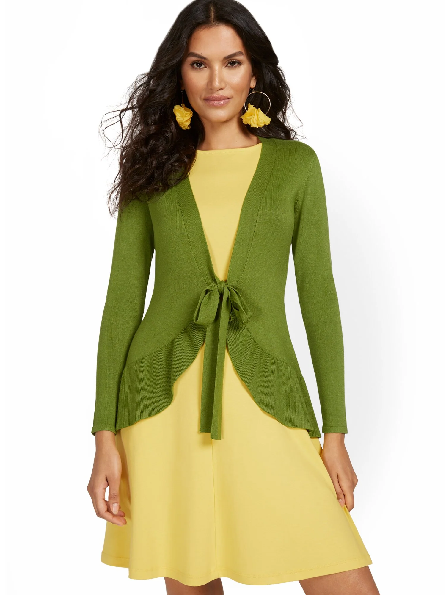 Ruffle-Front Flyaway Cardigan - Image 21