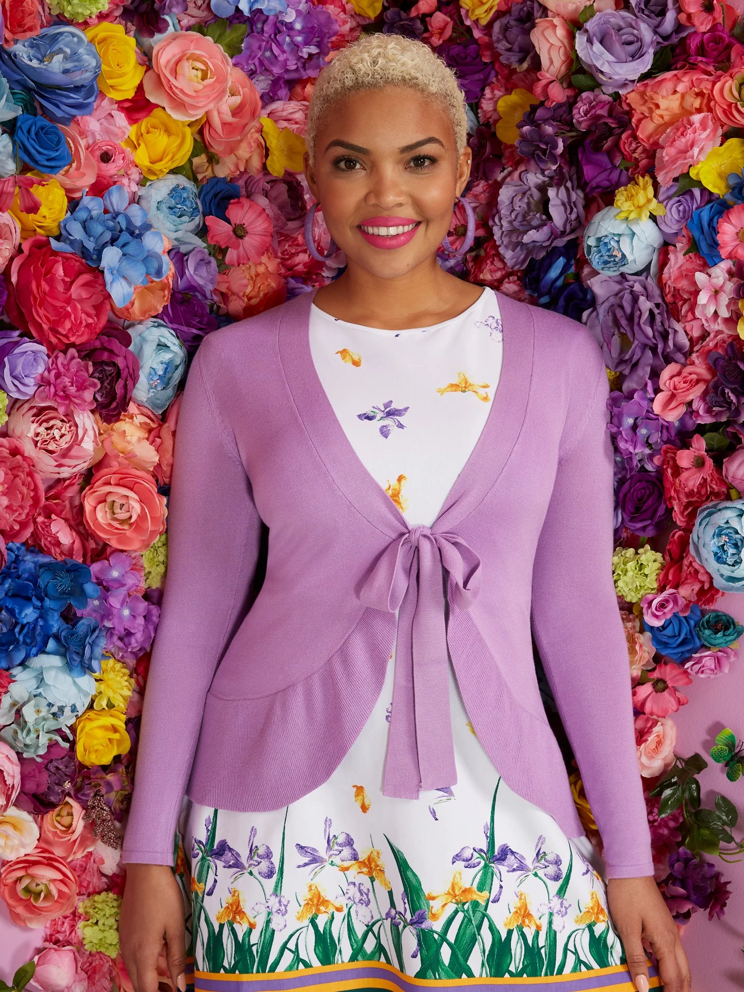 Ruffle-Front Flyaway Cardigan - Image 28