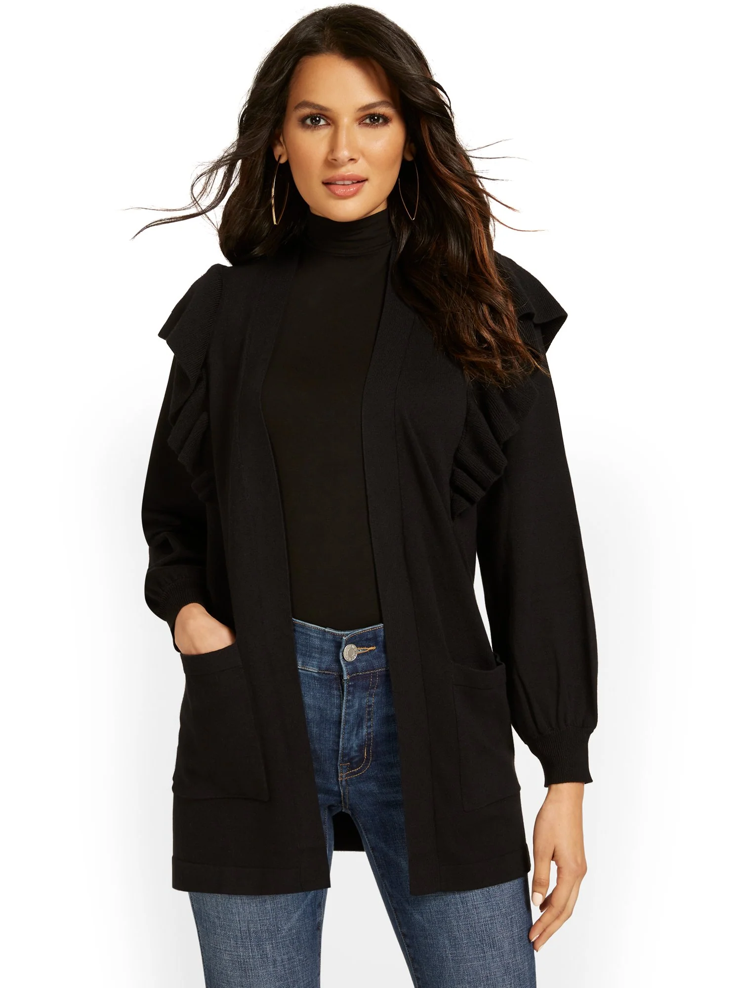 Ruffle-Sleeve Cardigan - Image 2