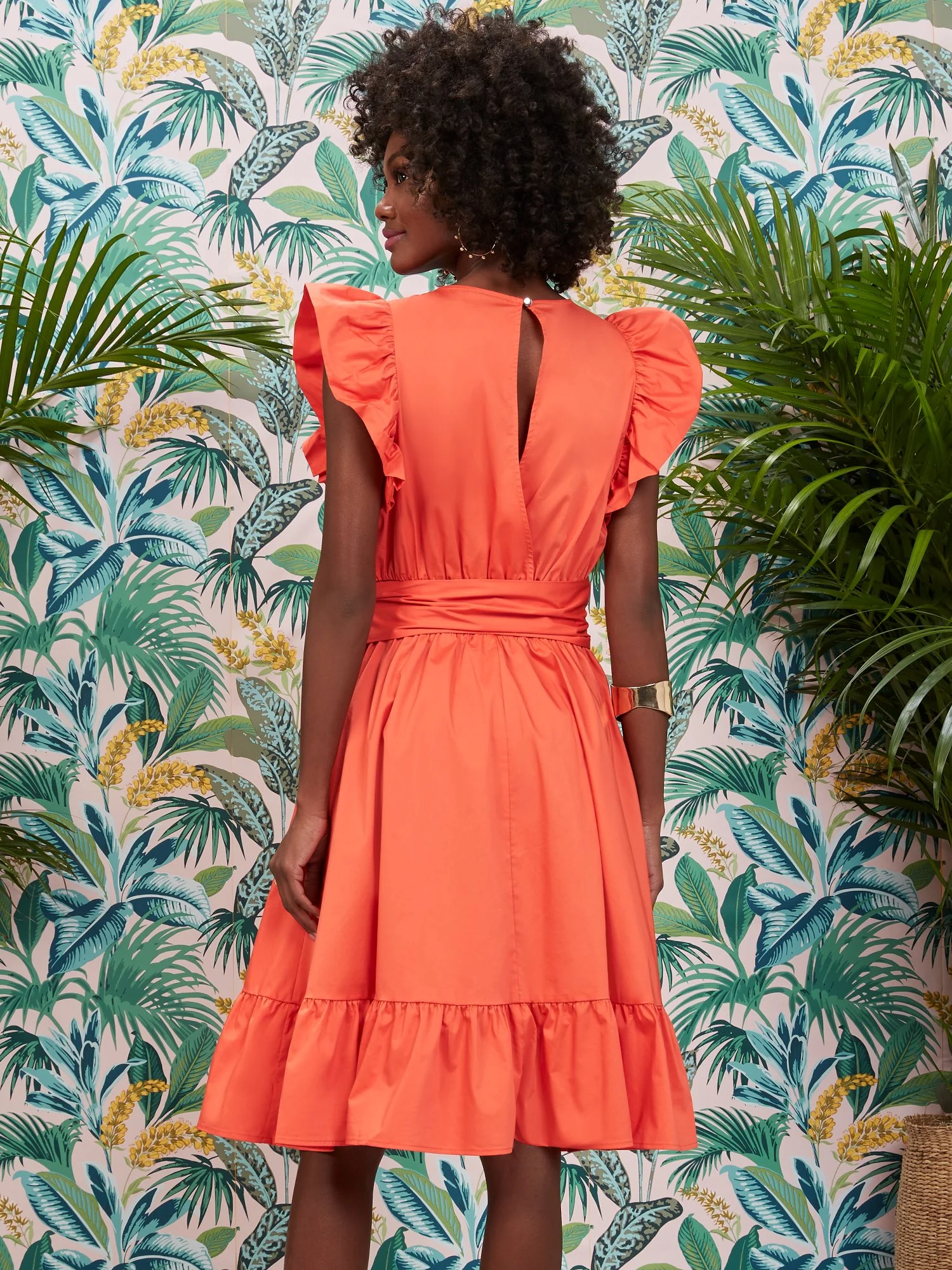 Ruffle-Sleeve Wrap Dress - Image 3