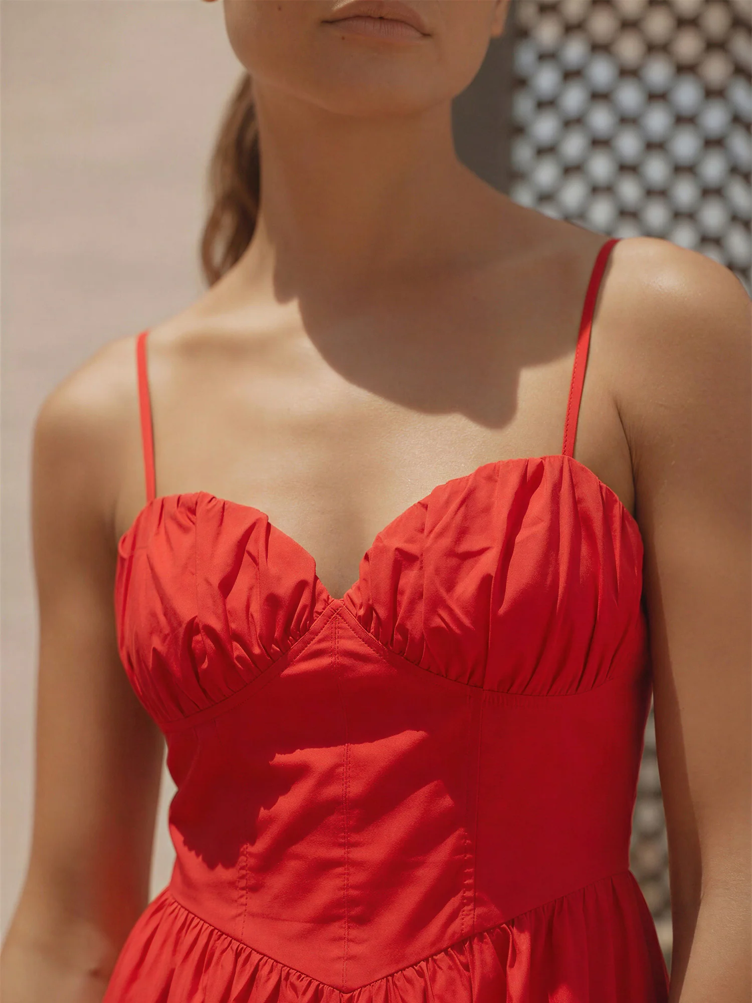 Ruffled Edge Spaghetti Strap A-Line Maxi Dress - Image 3