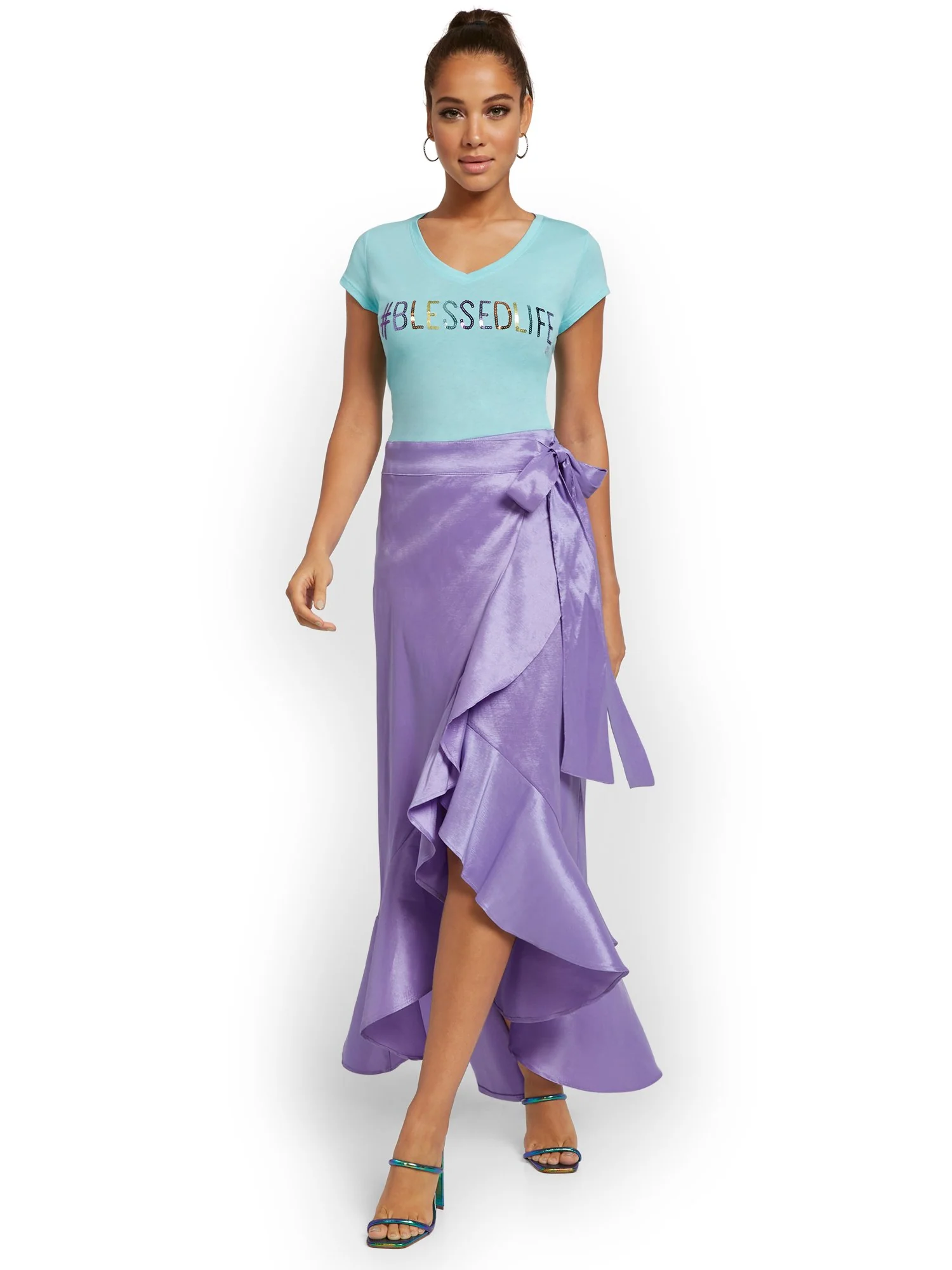 Ruffled Wrap Maxi Skirt - Image 3