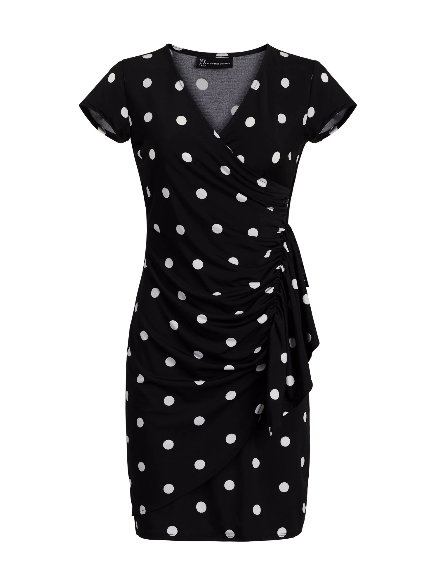 Ruffled Wrap Sheath Dress